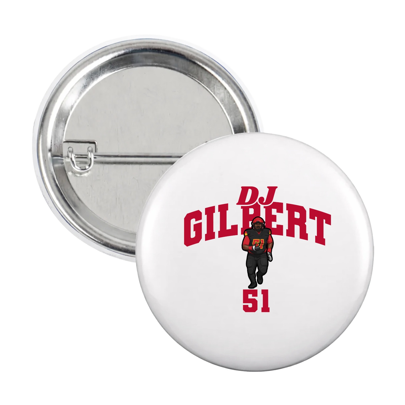 Game Day Button — Signature Arch in White