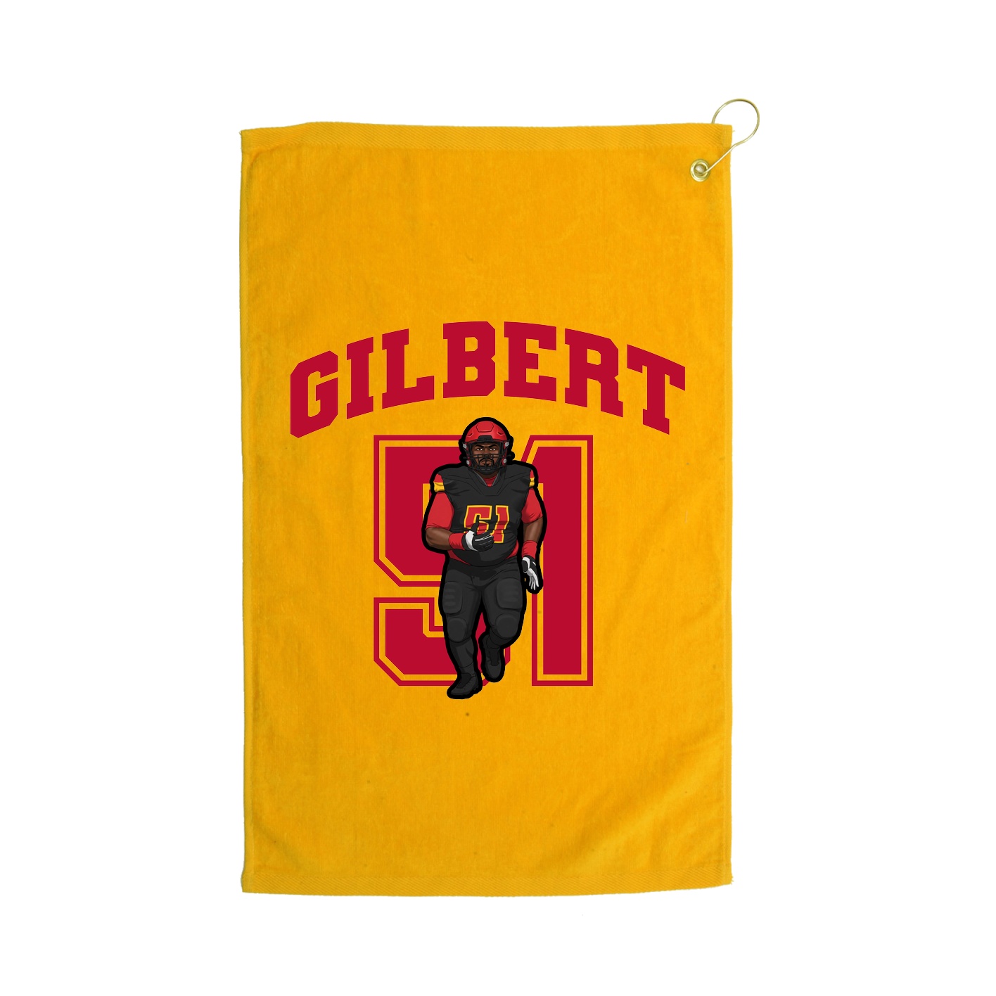 Golf Towel — Number in Gold
