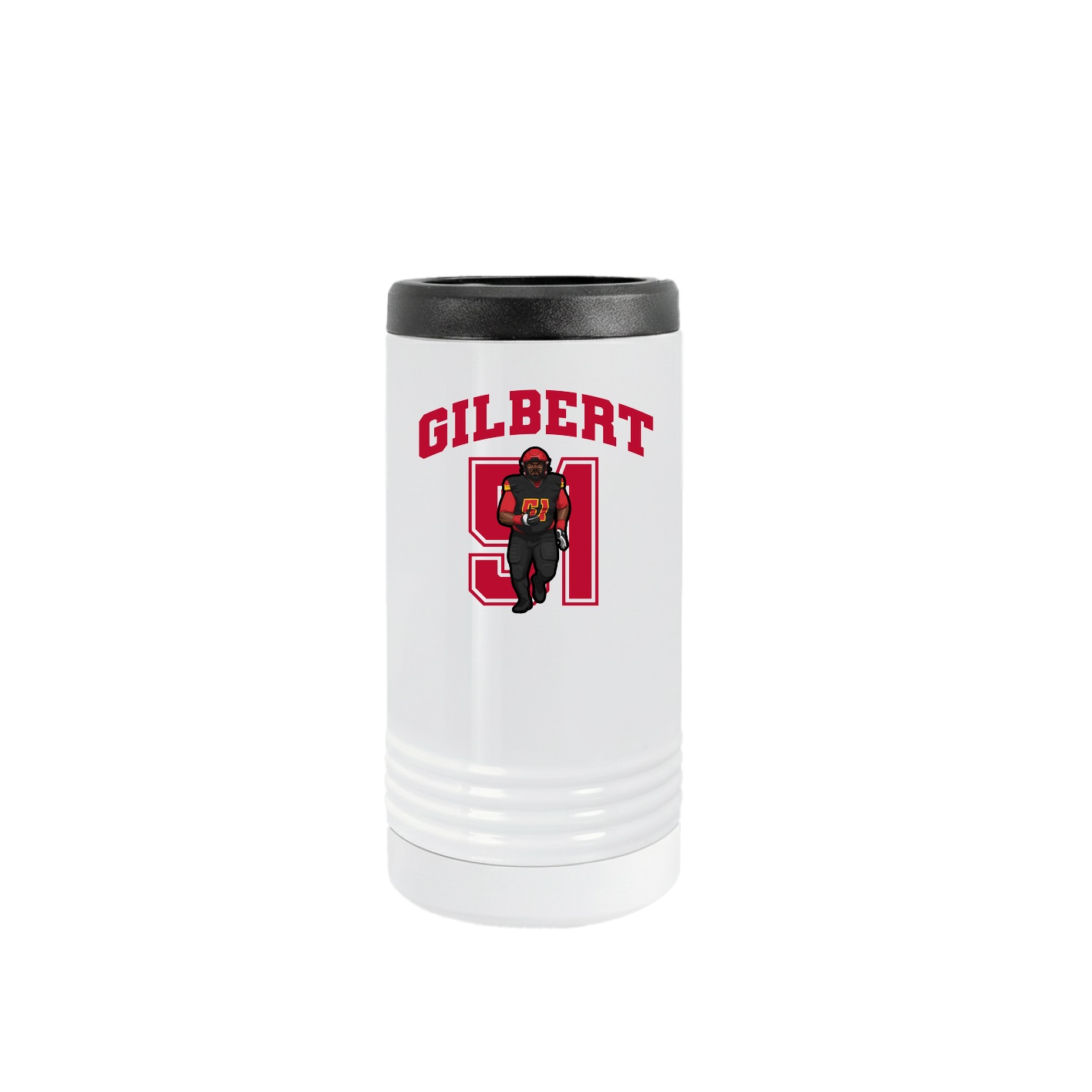 Slim Beverage Holder — Number in White
