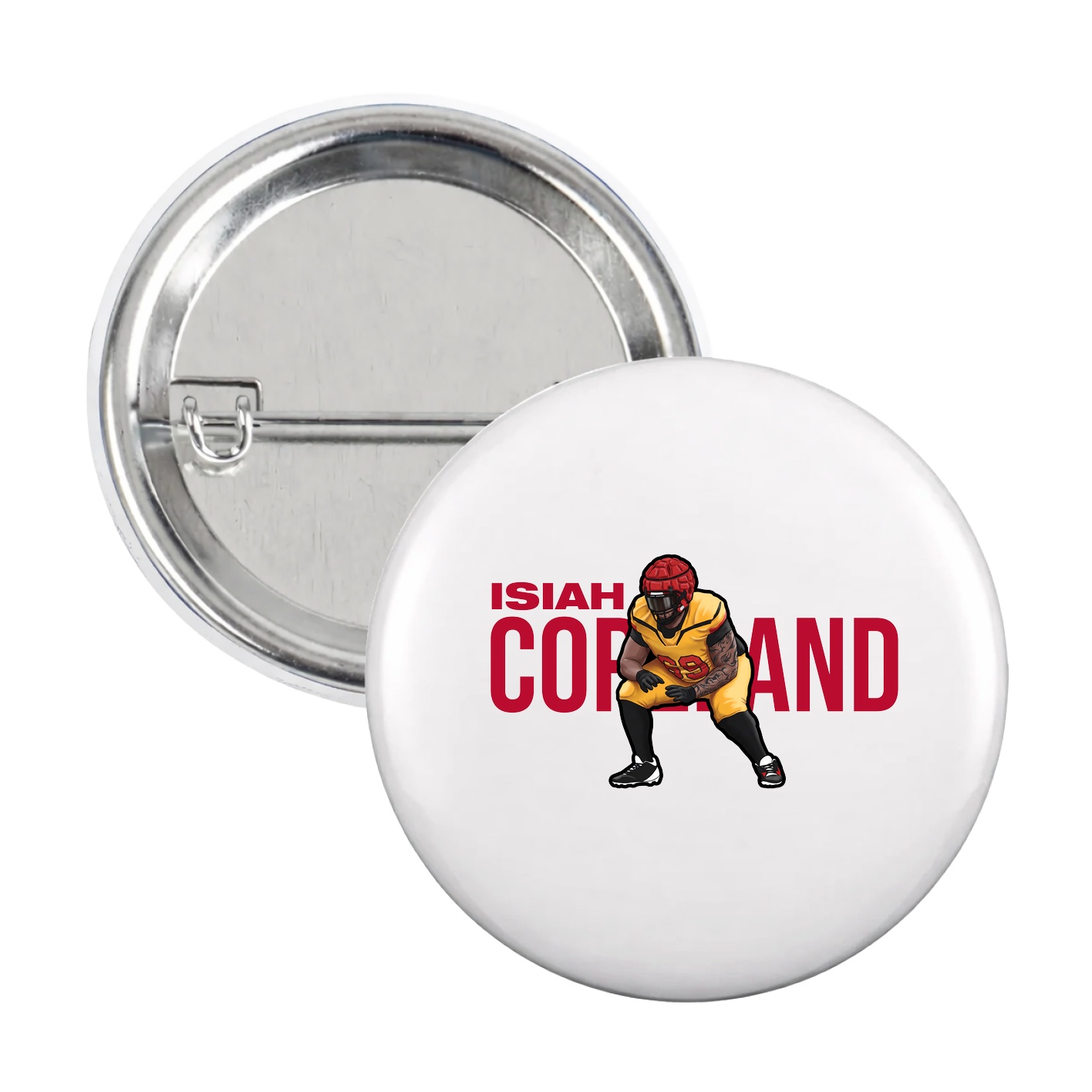Game Day Button — Player Name in White