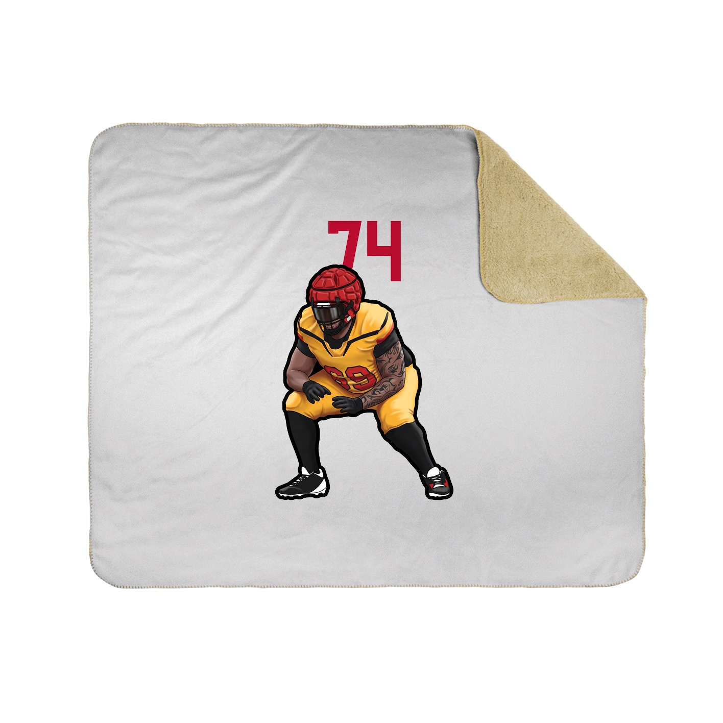 Throw Blanket — Number Top in White
