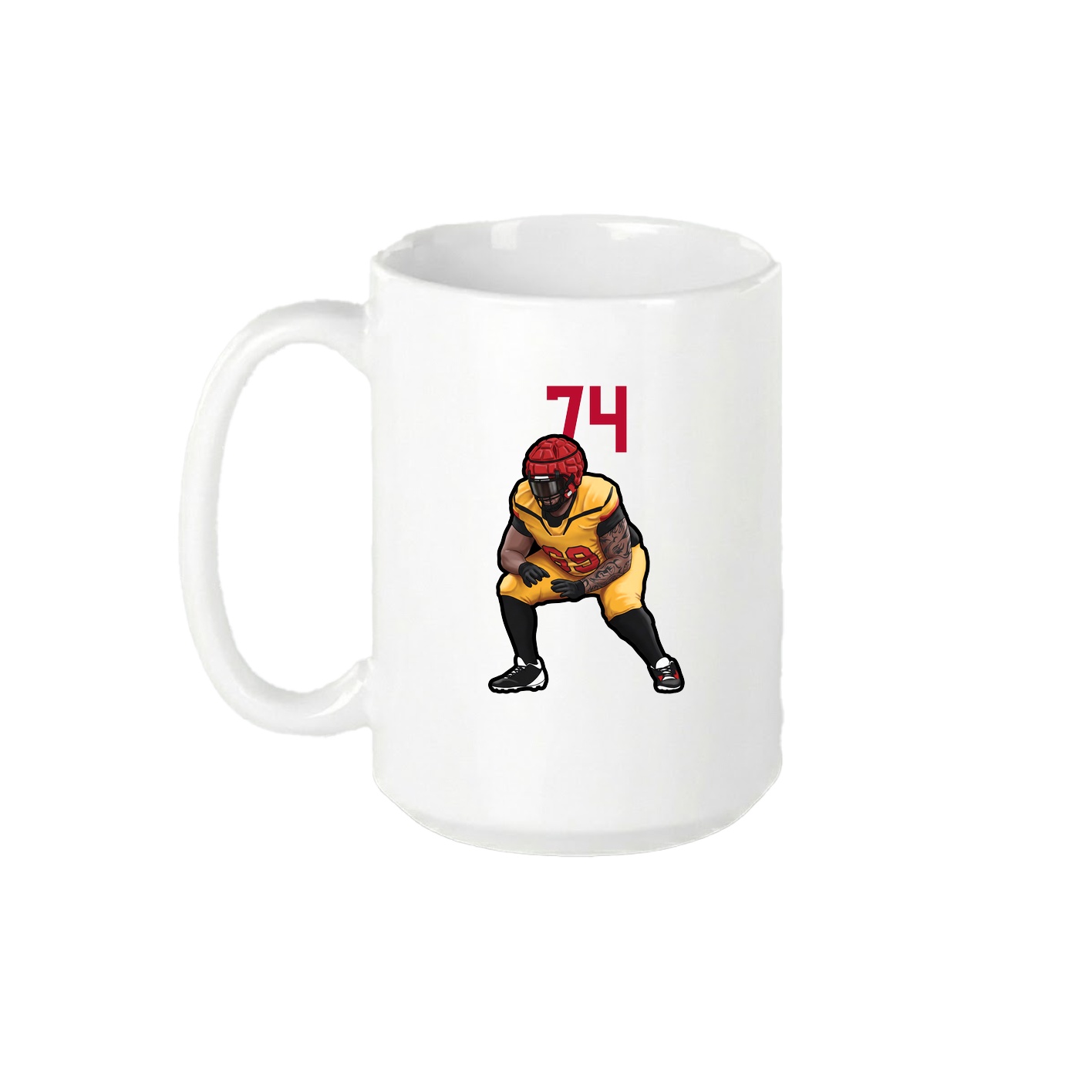 15oz Coffee Mug — Number Top in White