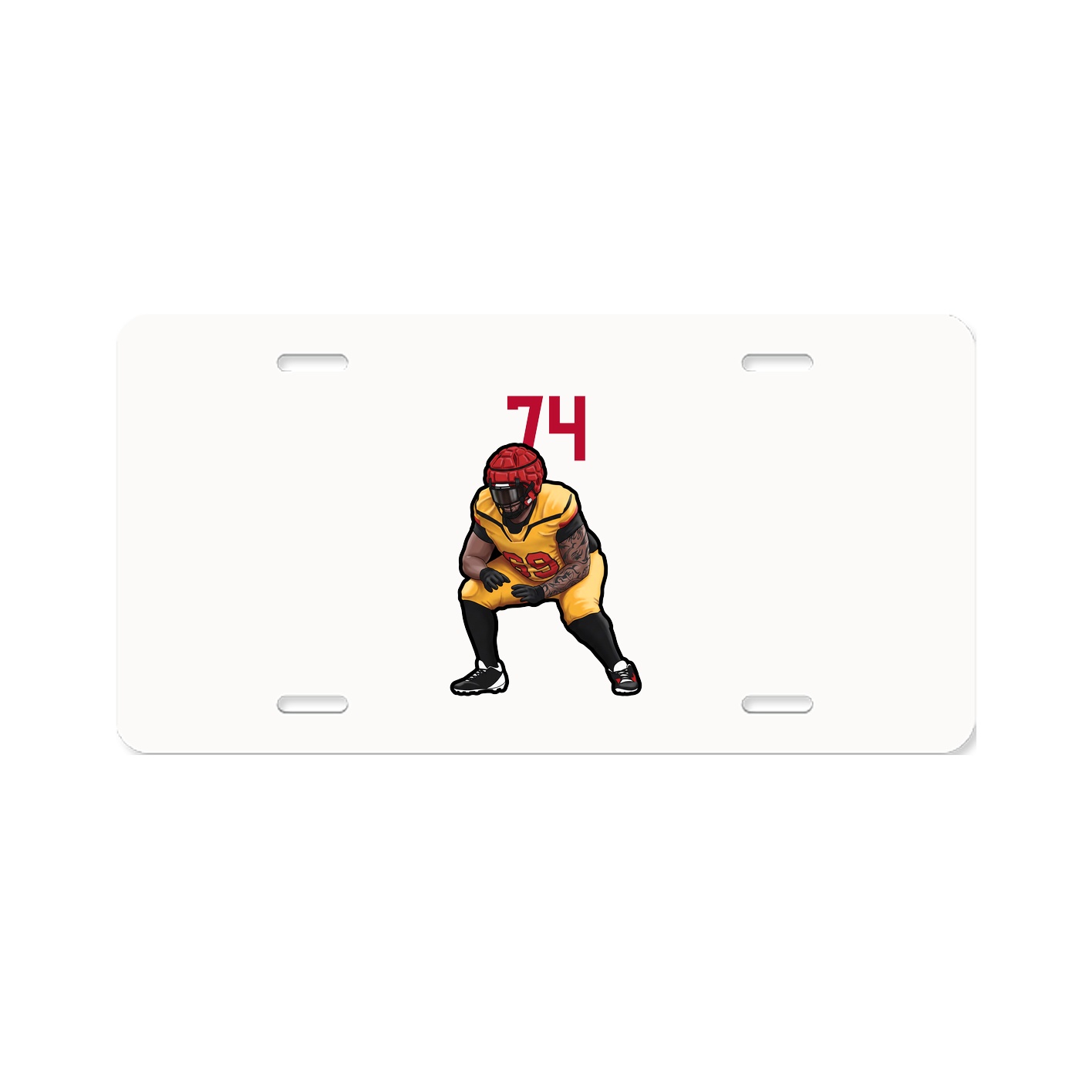 License Plate — Number Top in Classic
