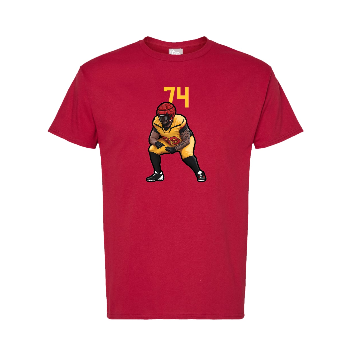 Tee — Number Top in Crimson