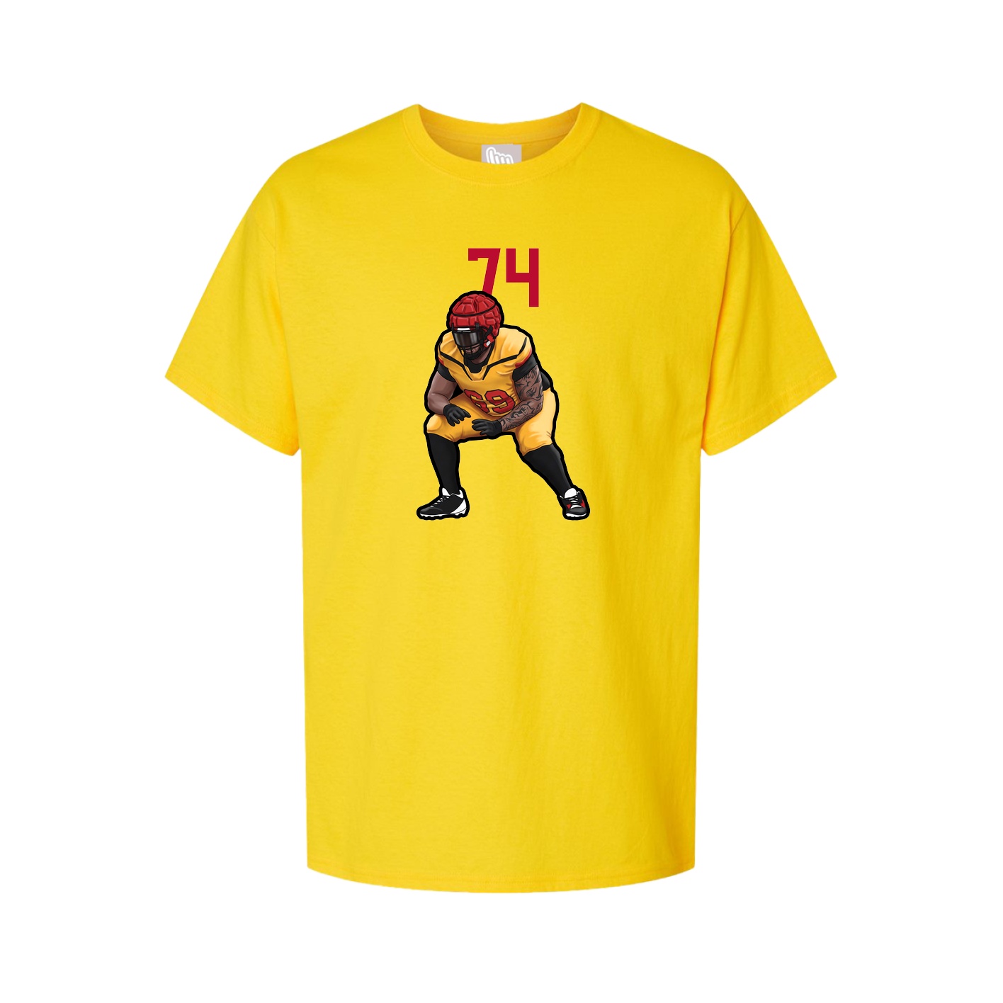 Youth Tee — Number Top in Gold