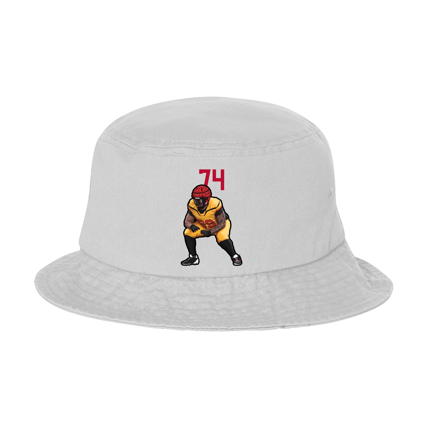Bucket Cap — Number Top in White