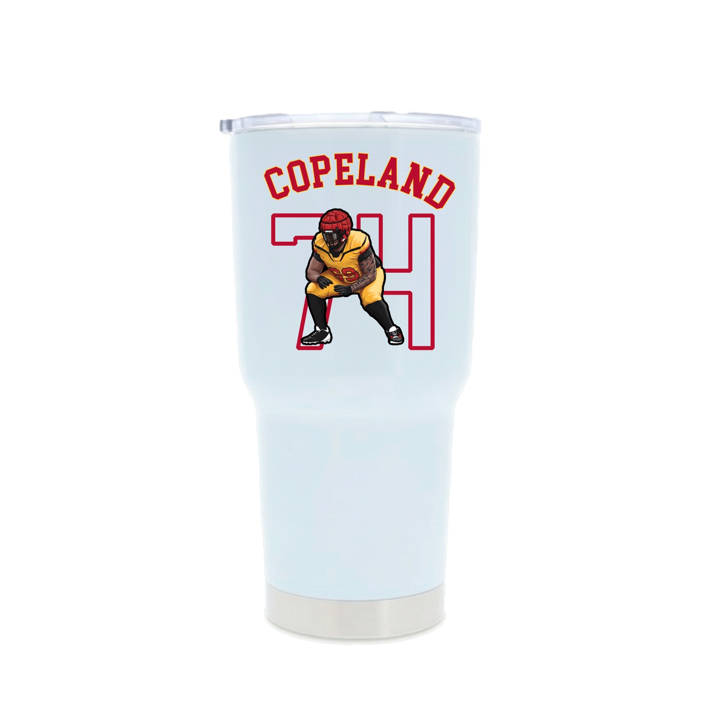30oz Stainless Steel Tumbler — Shirsey Arch in White