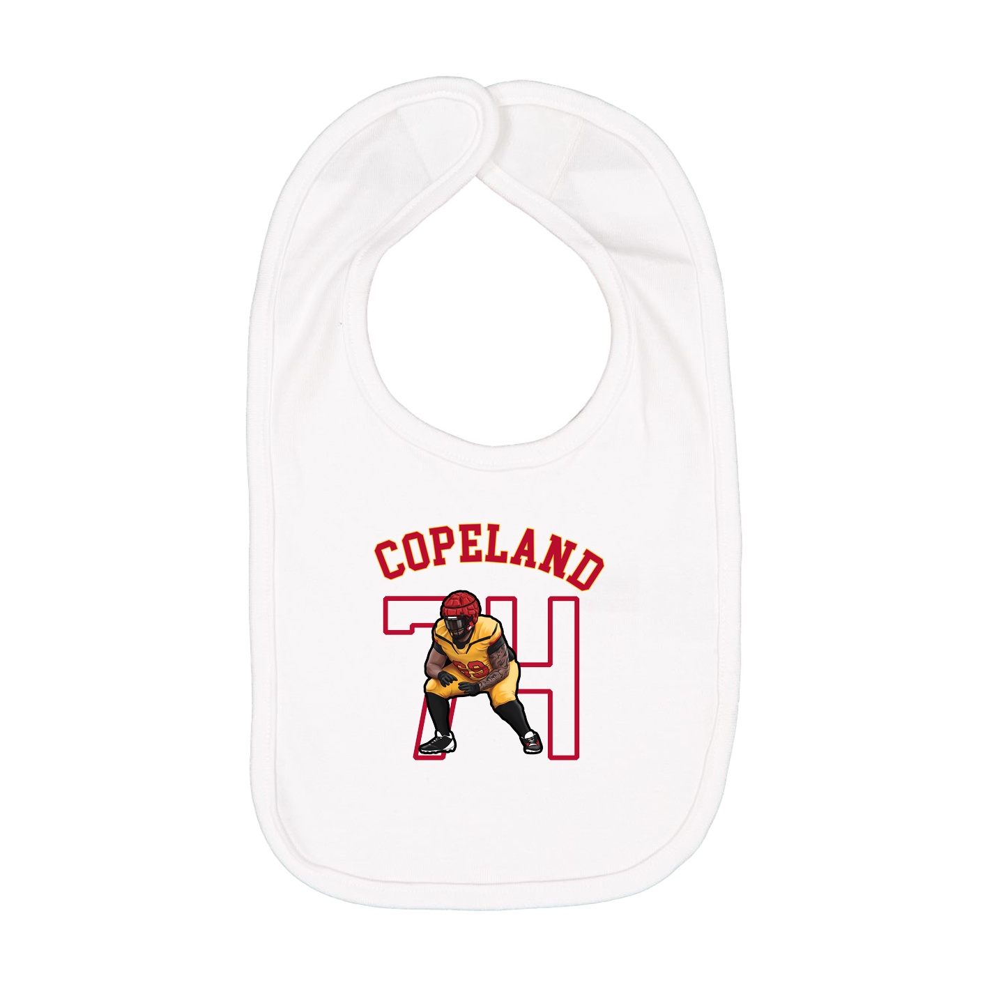 Infant Bib — Shirsey Arch in White