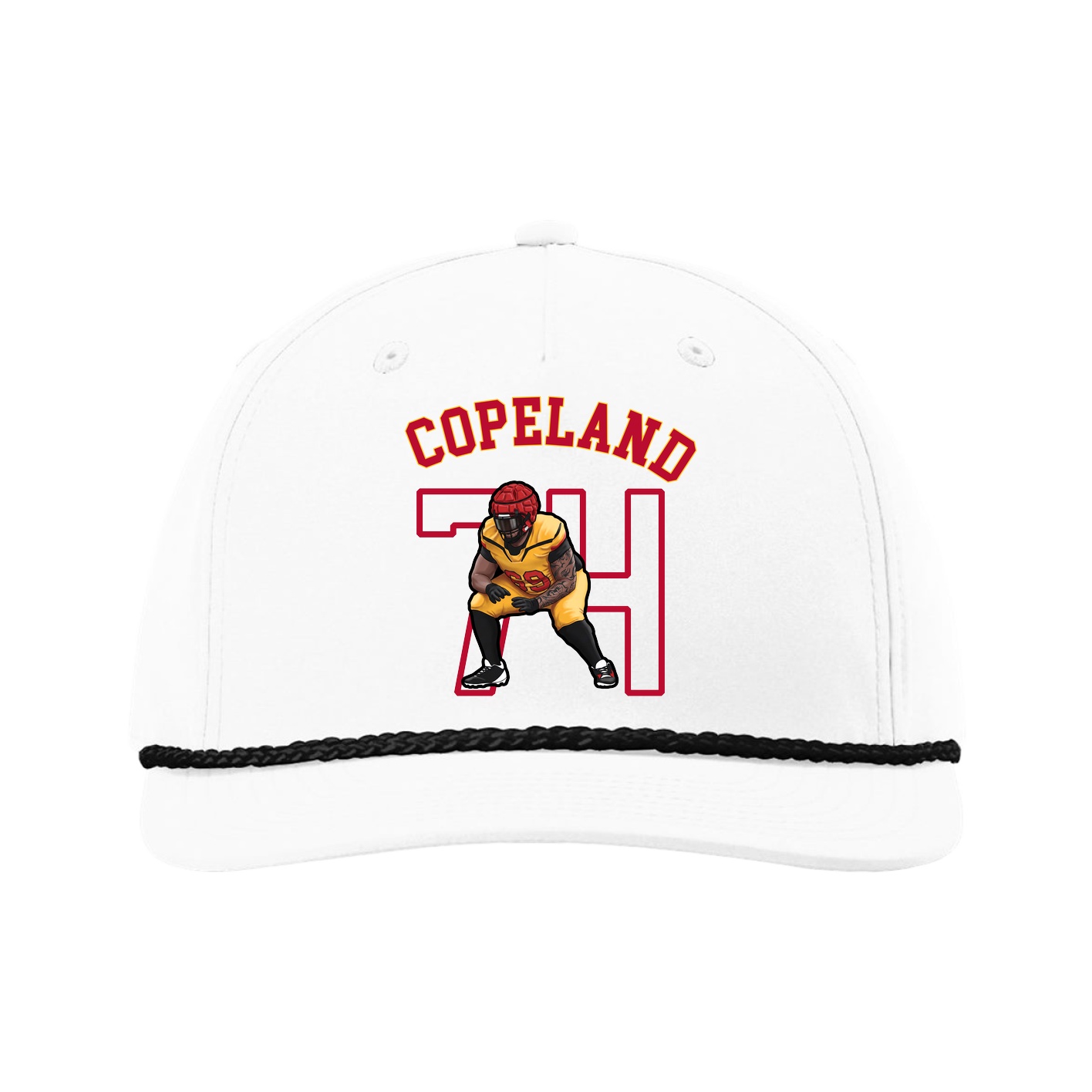 Five-Panel Classic Rope Cap — Shirsey Arch in White