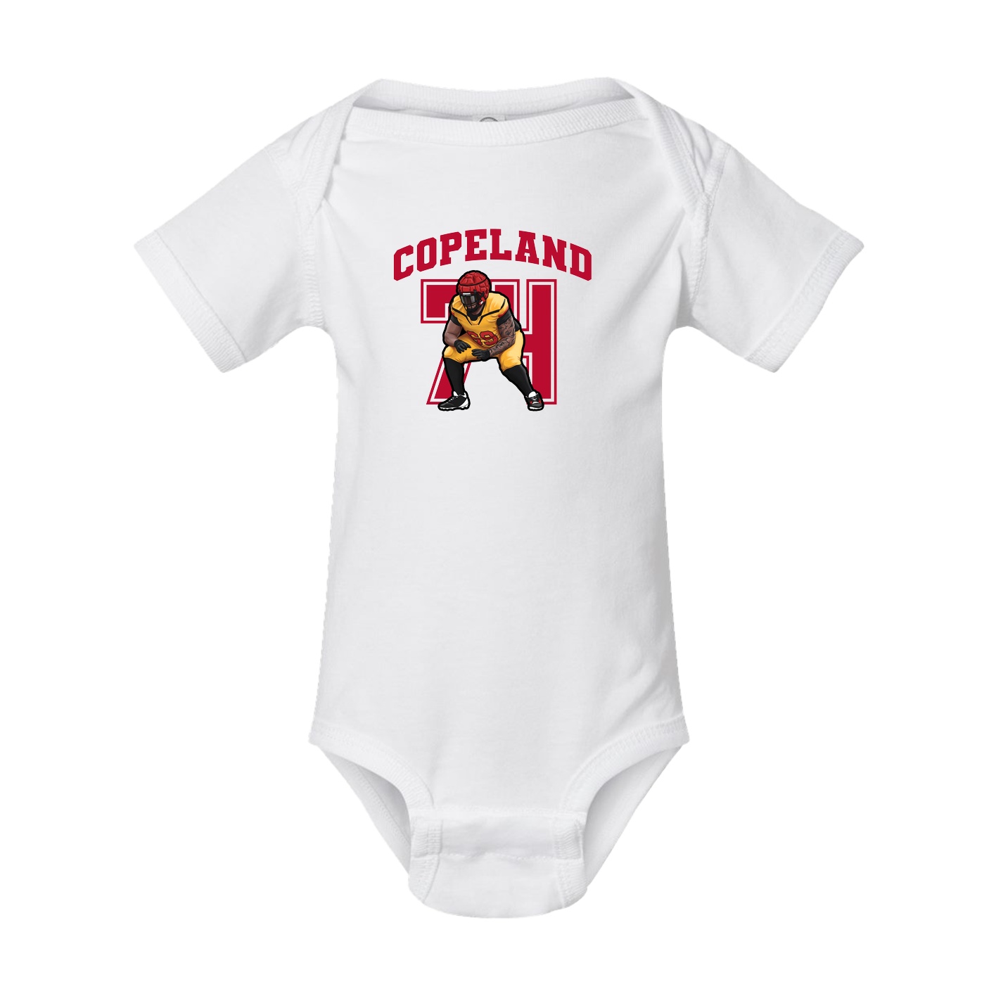 Baby Onesie — Number in White