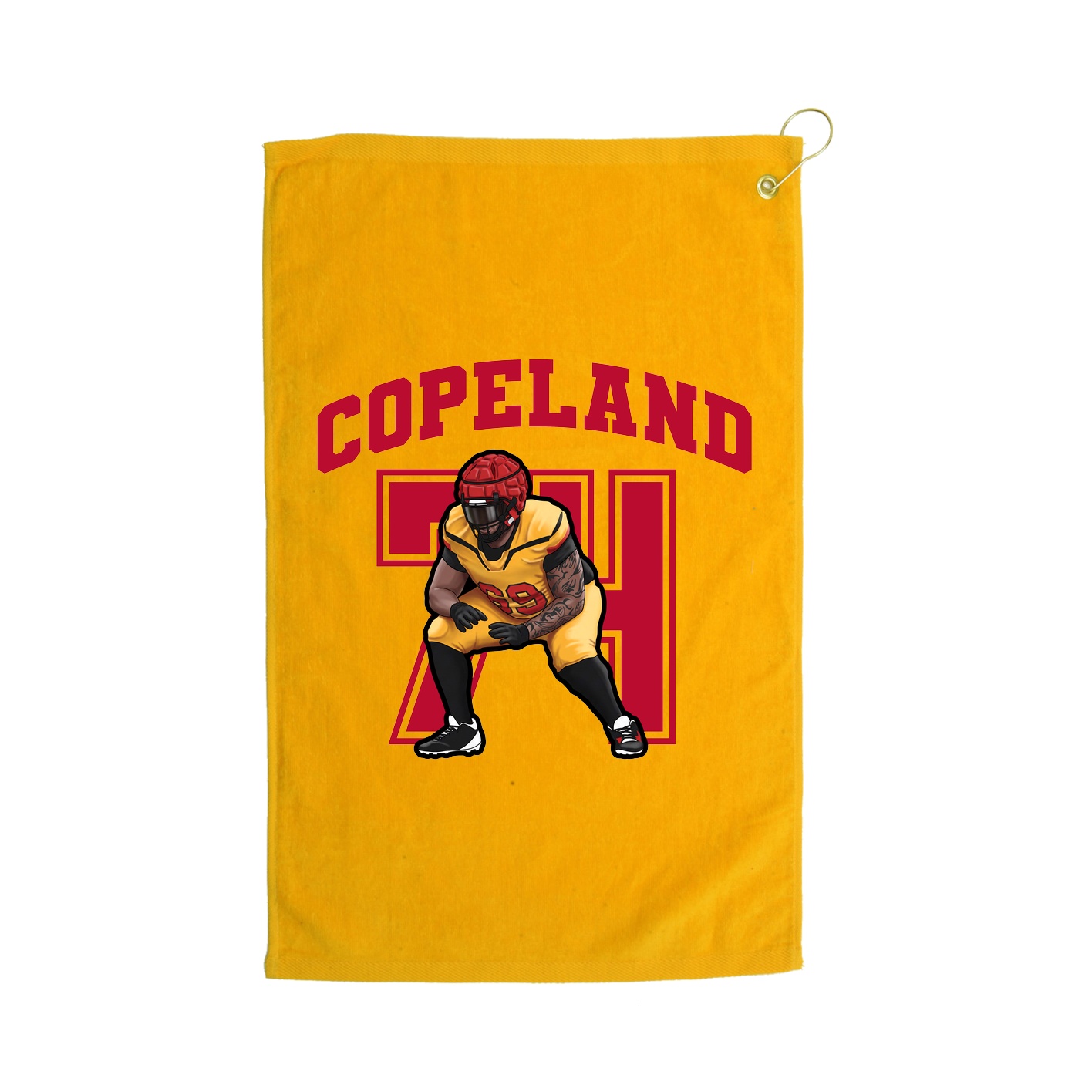 Golf Towel — Number in Gold