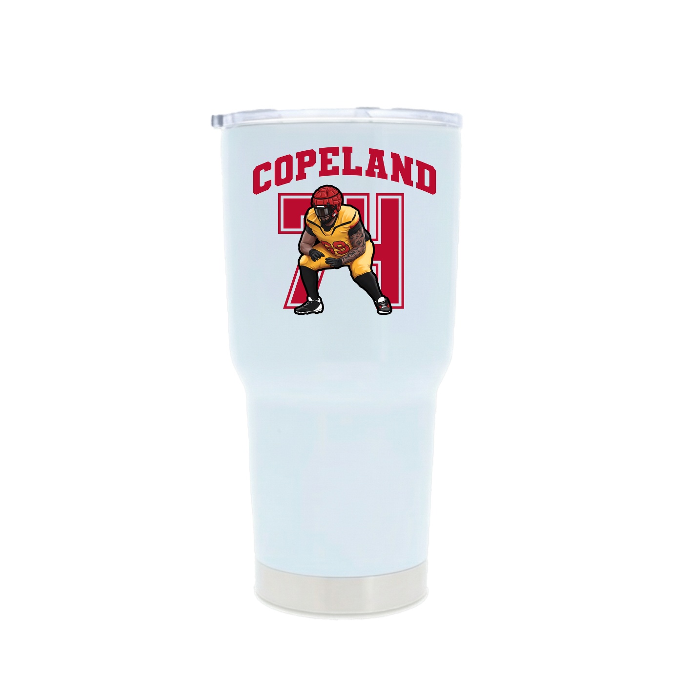 30oz Stainless Steel Tumbler — Number in White