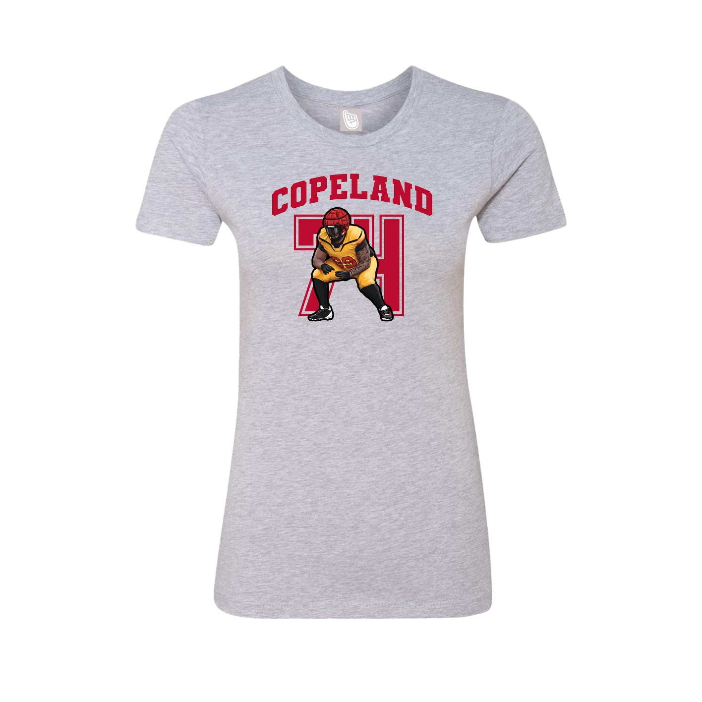 Fitted Women's Tee — Number in Grey