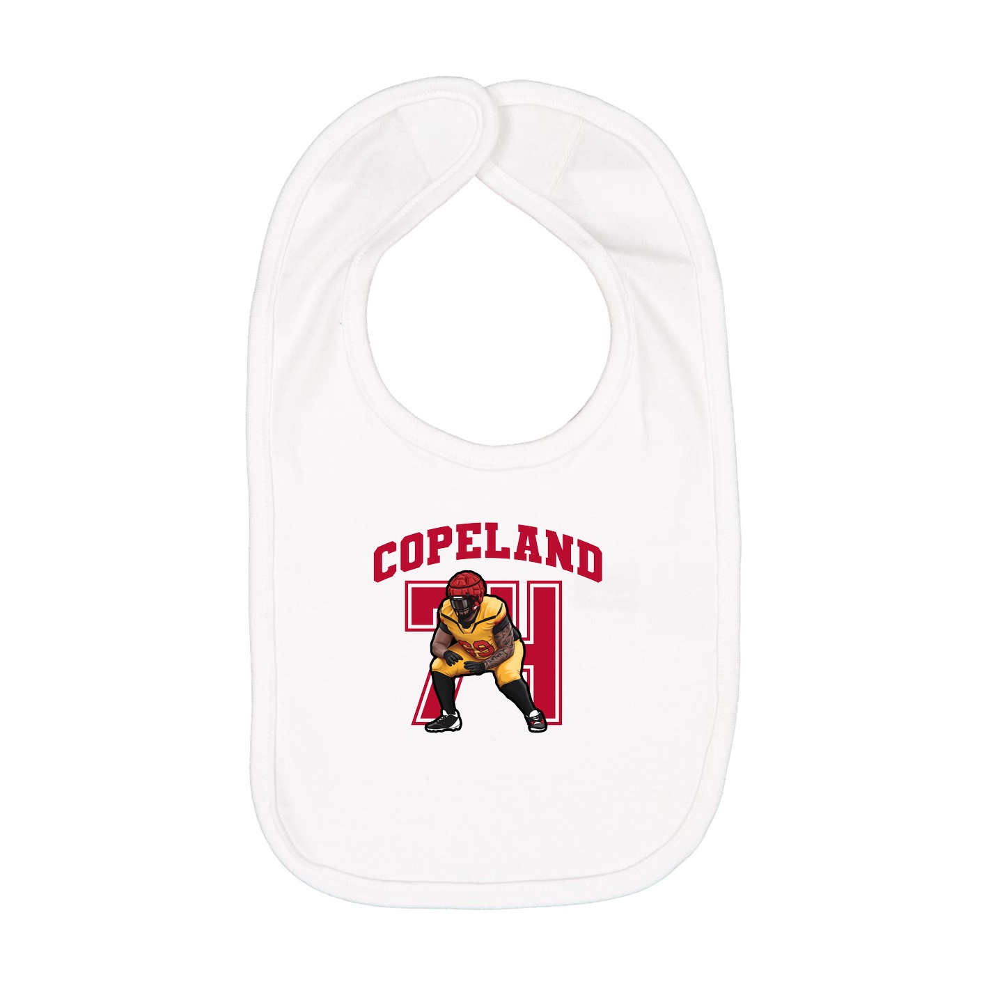 Infant Bib — Number in White