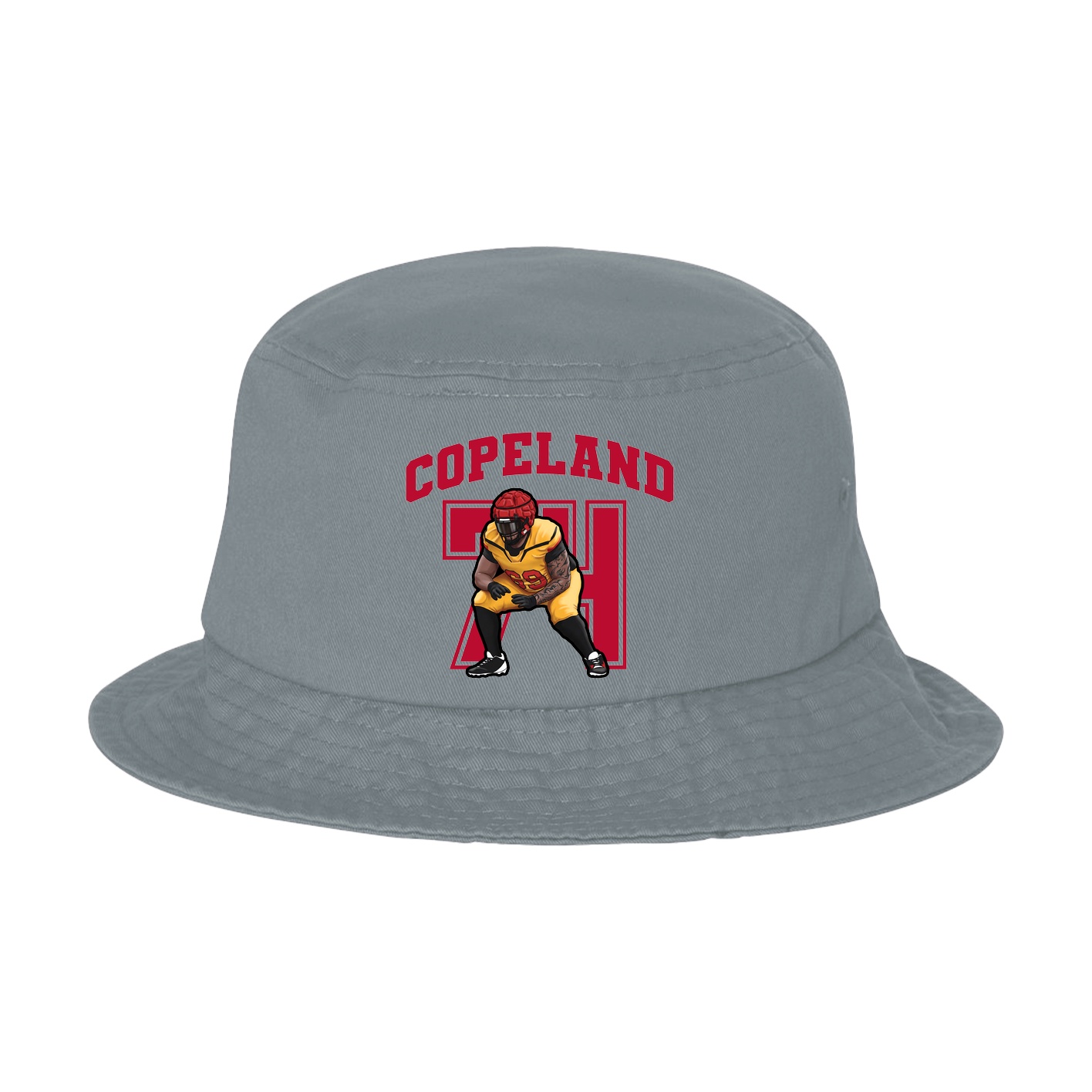 Bucket Cap — Number in Grey