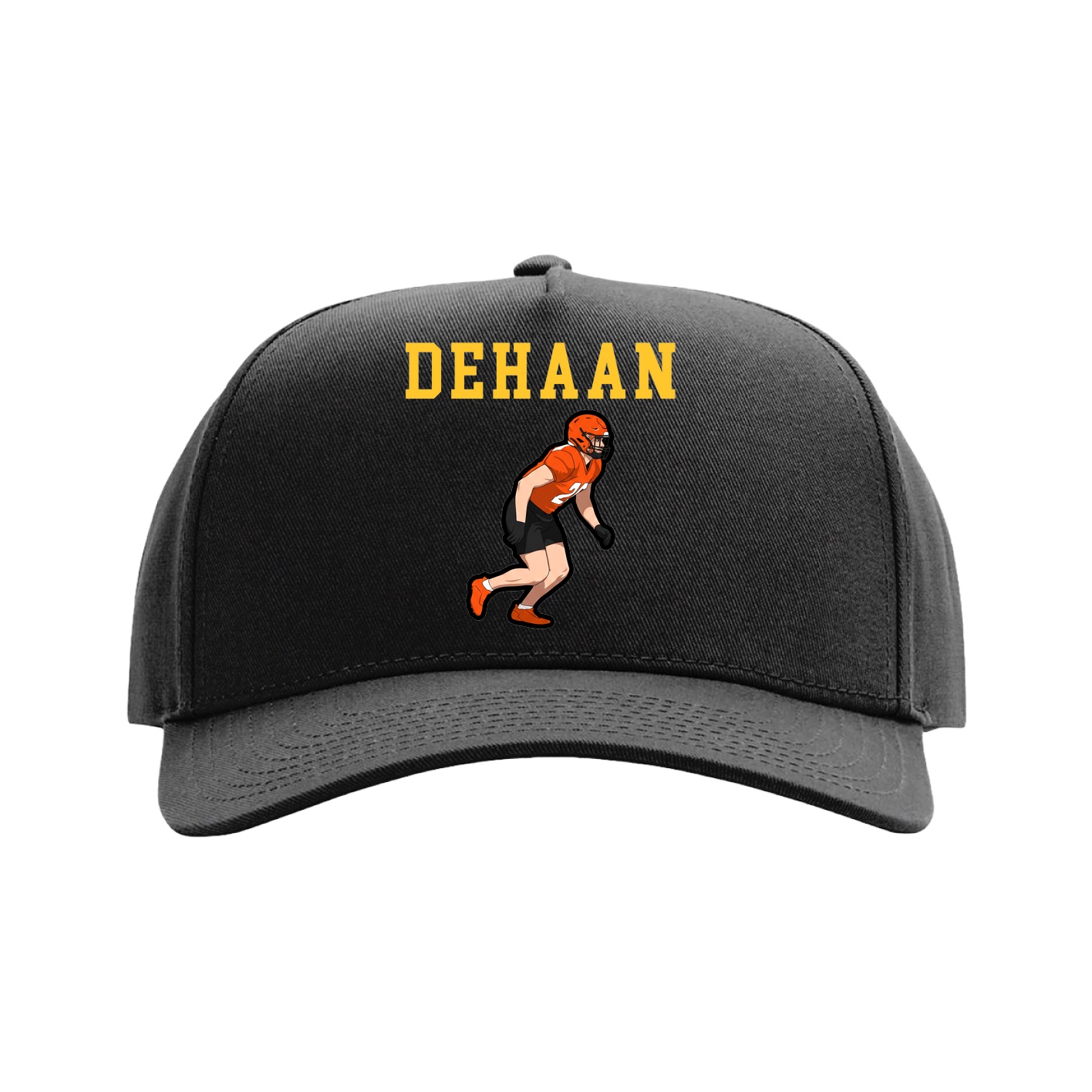 Full Fabric Five-Panel Champ Cap — Shirsey in Black