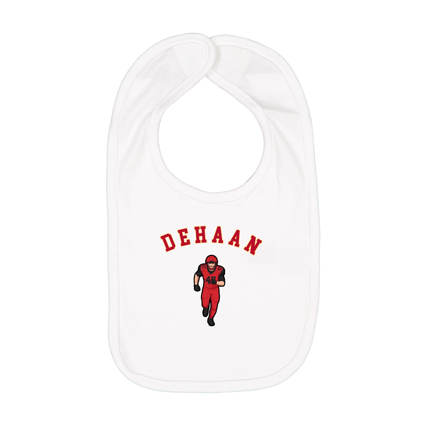 Infant Bib — Shirsey Arch in White