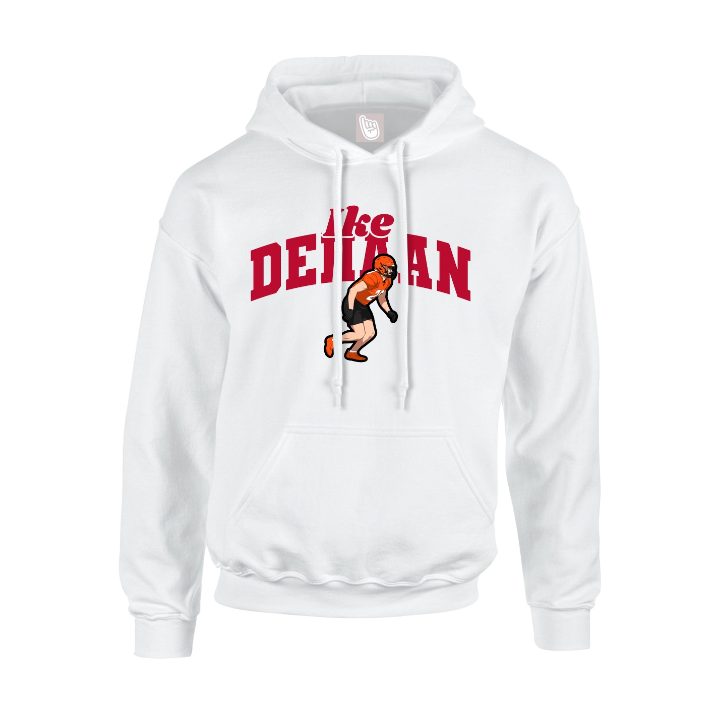 Youth Hoodie — Signature Arch in White