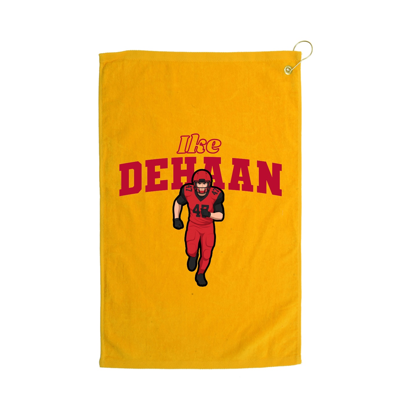 Golf Towel — Name Arch in Gold