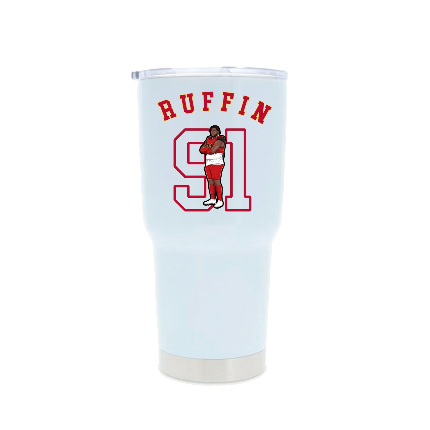 30oz Stainless Steel Tumbler — Shirsey Arch in White