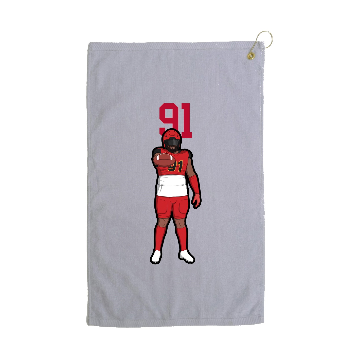 Golf Towel — Number Top in Grey