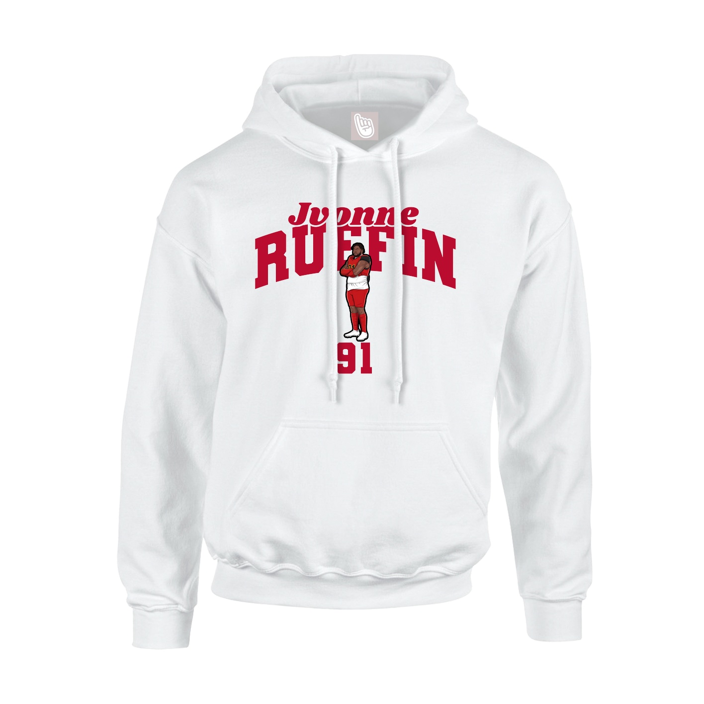 Hoodie — Signature Arch in White