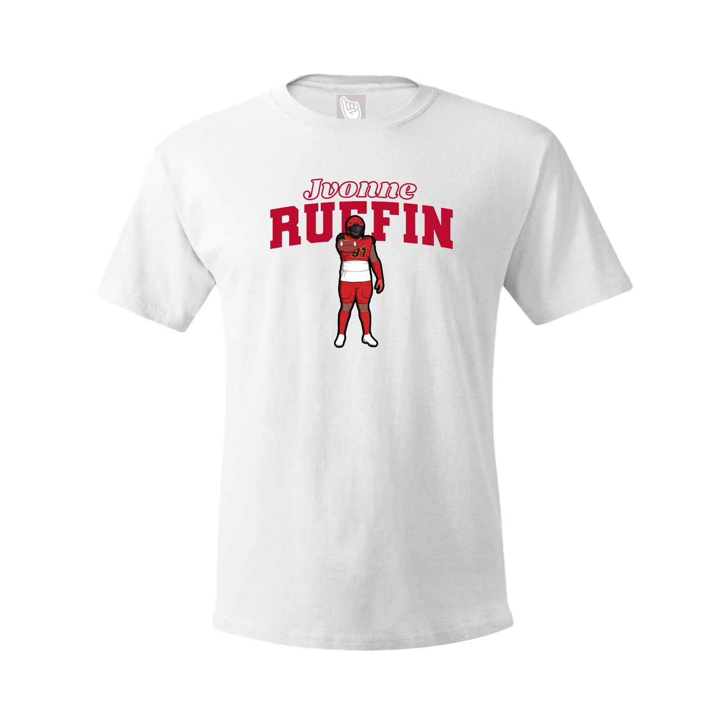 Youth Tee — Name Arch in White