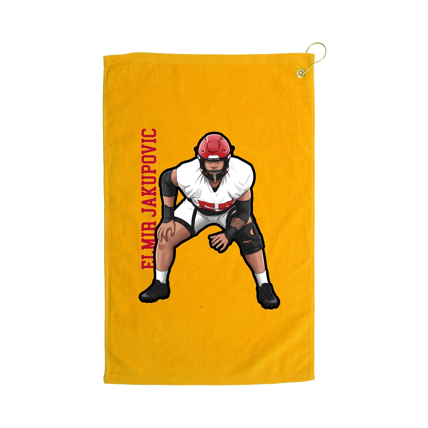 Golf Towel — Name Vertical in Gold