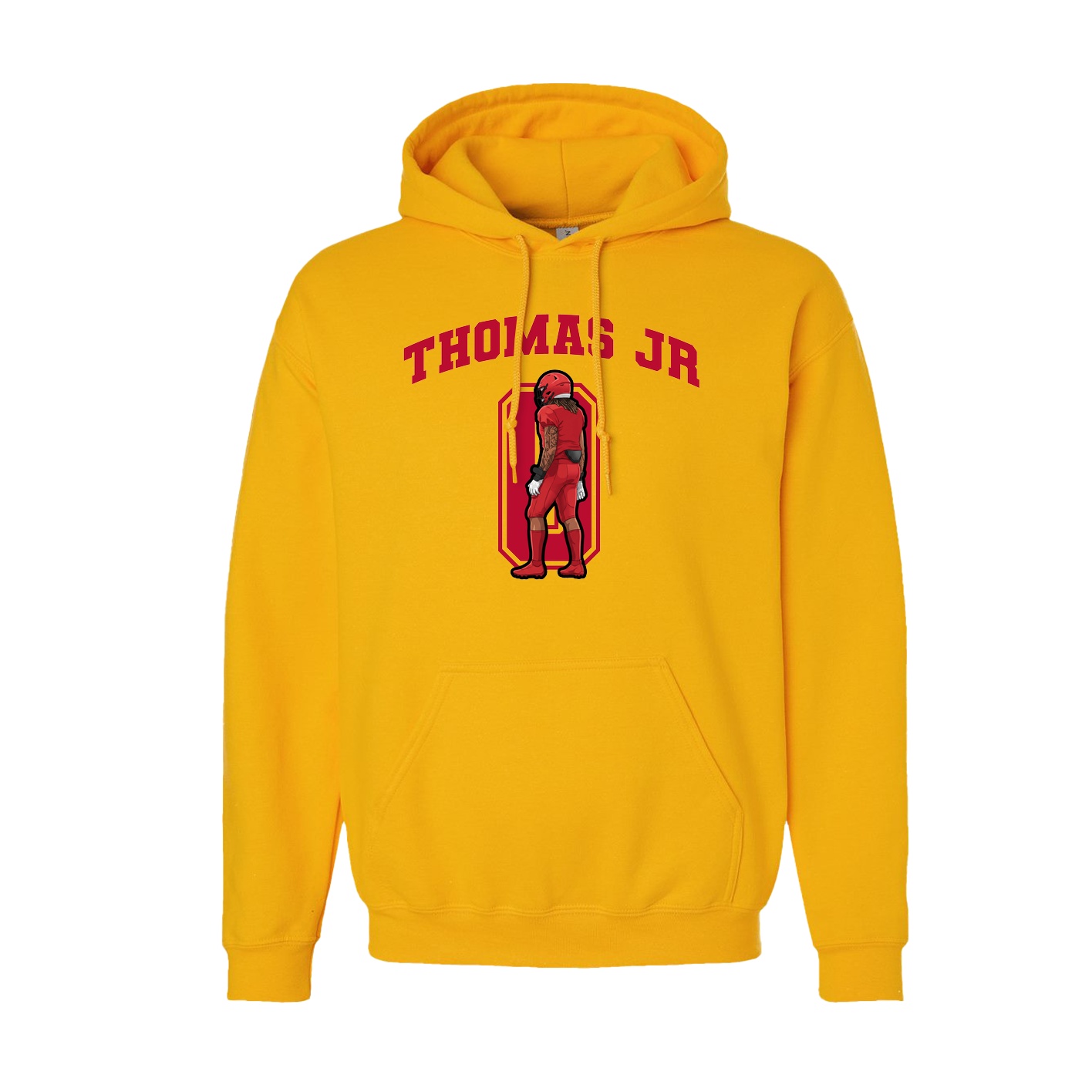 Youth Hoodie — Number in Gold