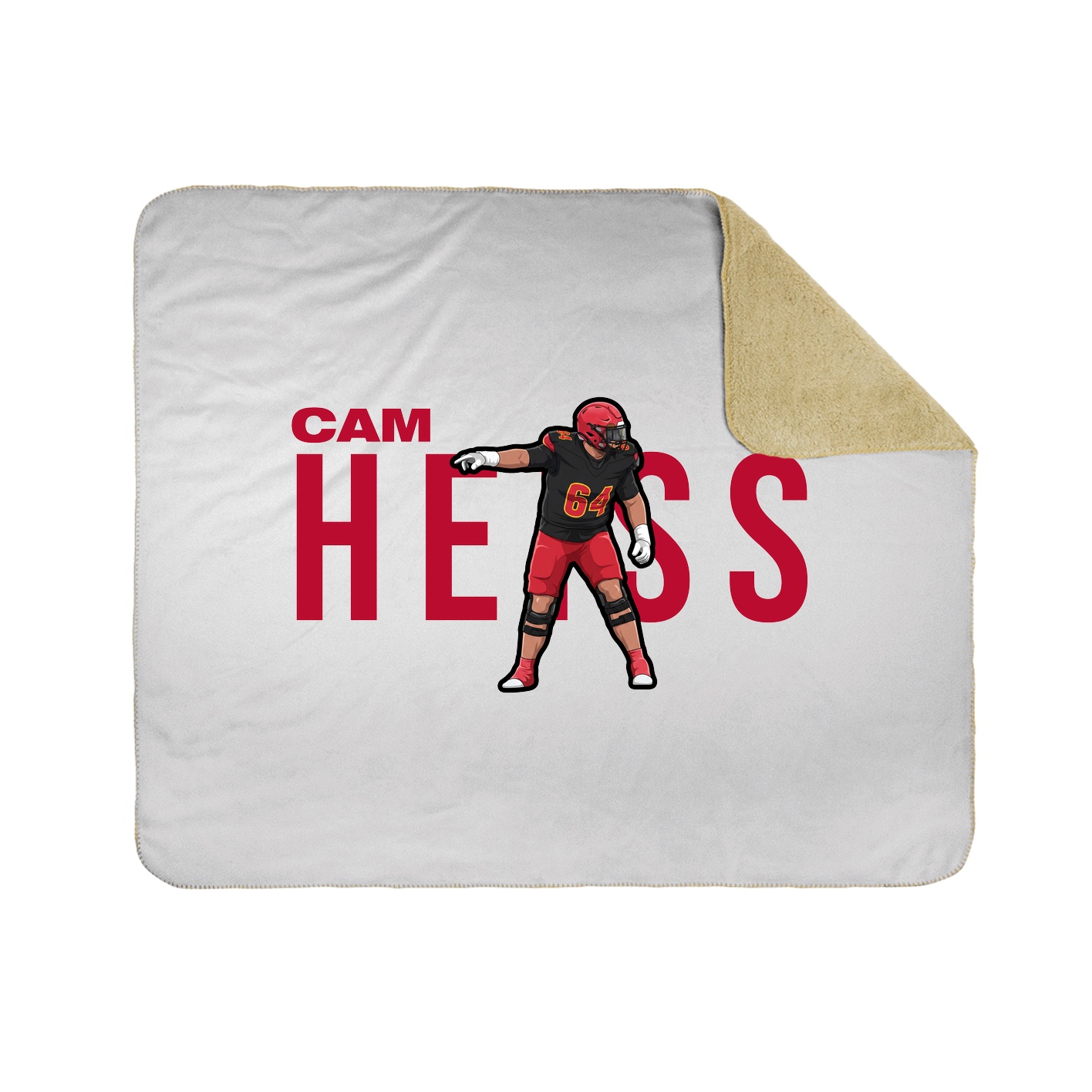 Throw Blanket — Player Name in White
