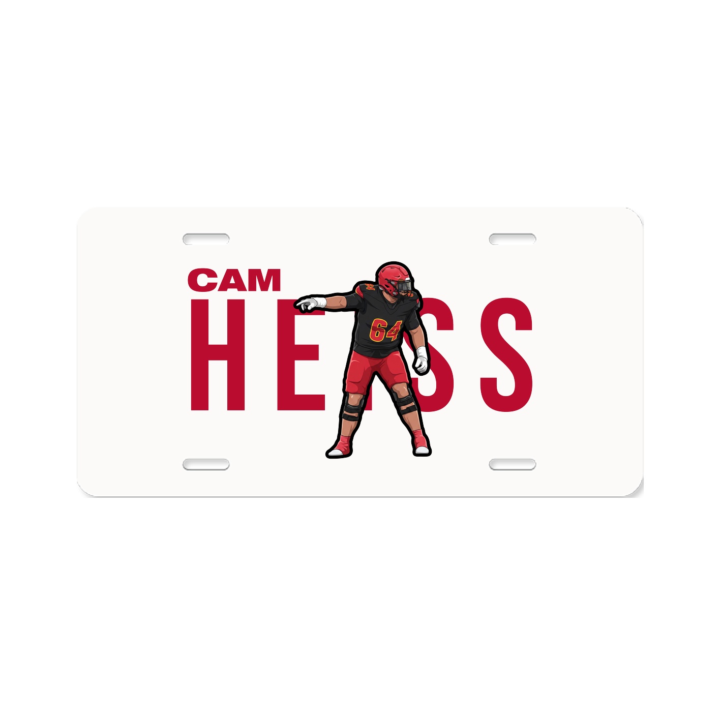 License Plate — Player Name in Classic