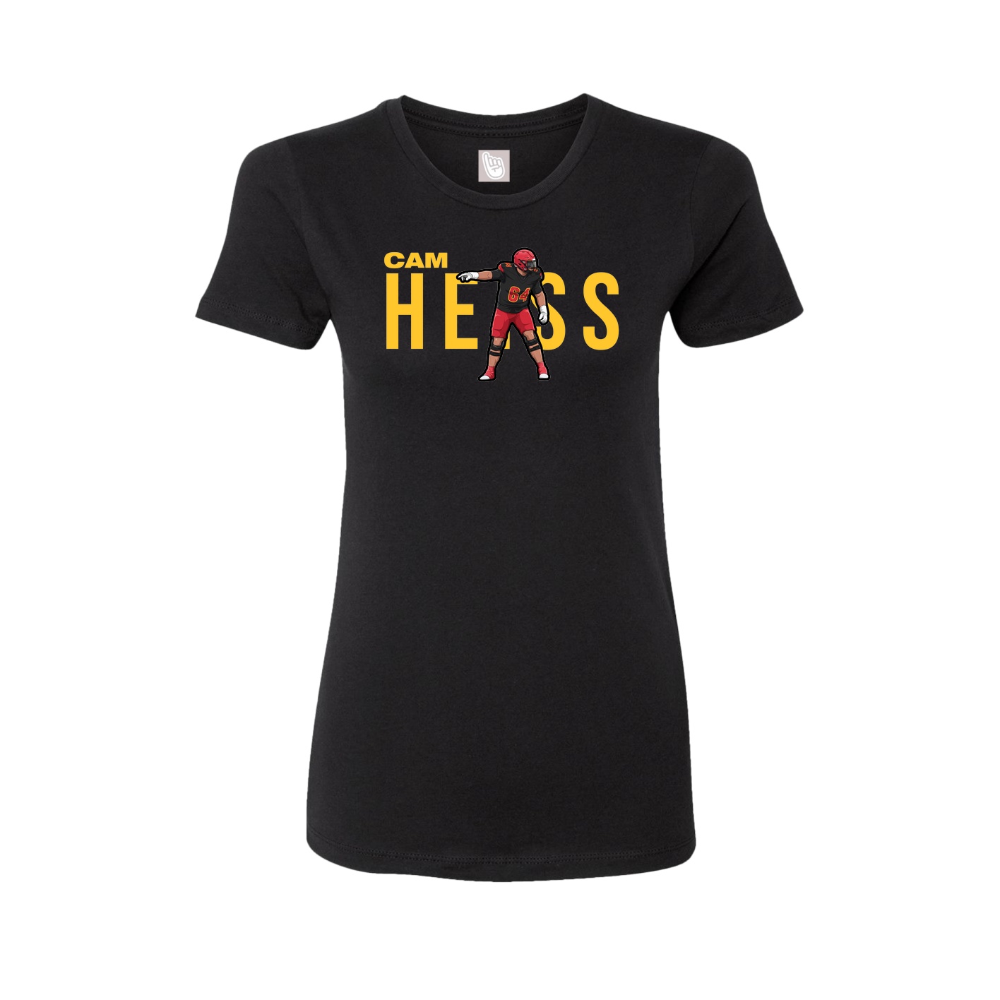 Fitted Women's Tee — Player Name in Black