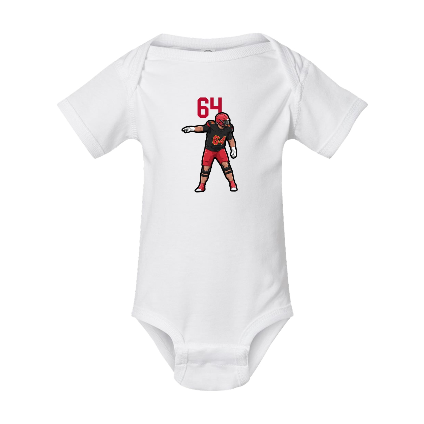 Baby Onesie — Number Top in White