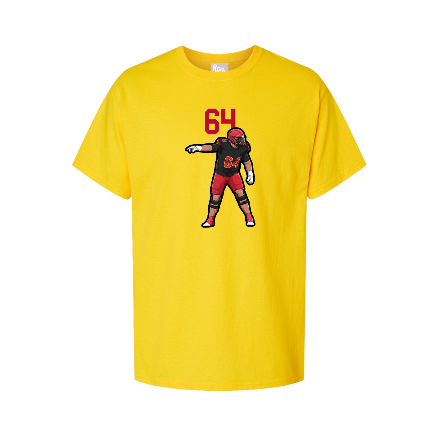 Youth Tee — Number Top in Gold