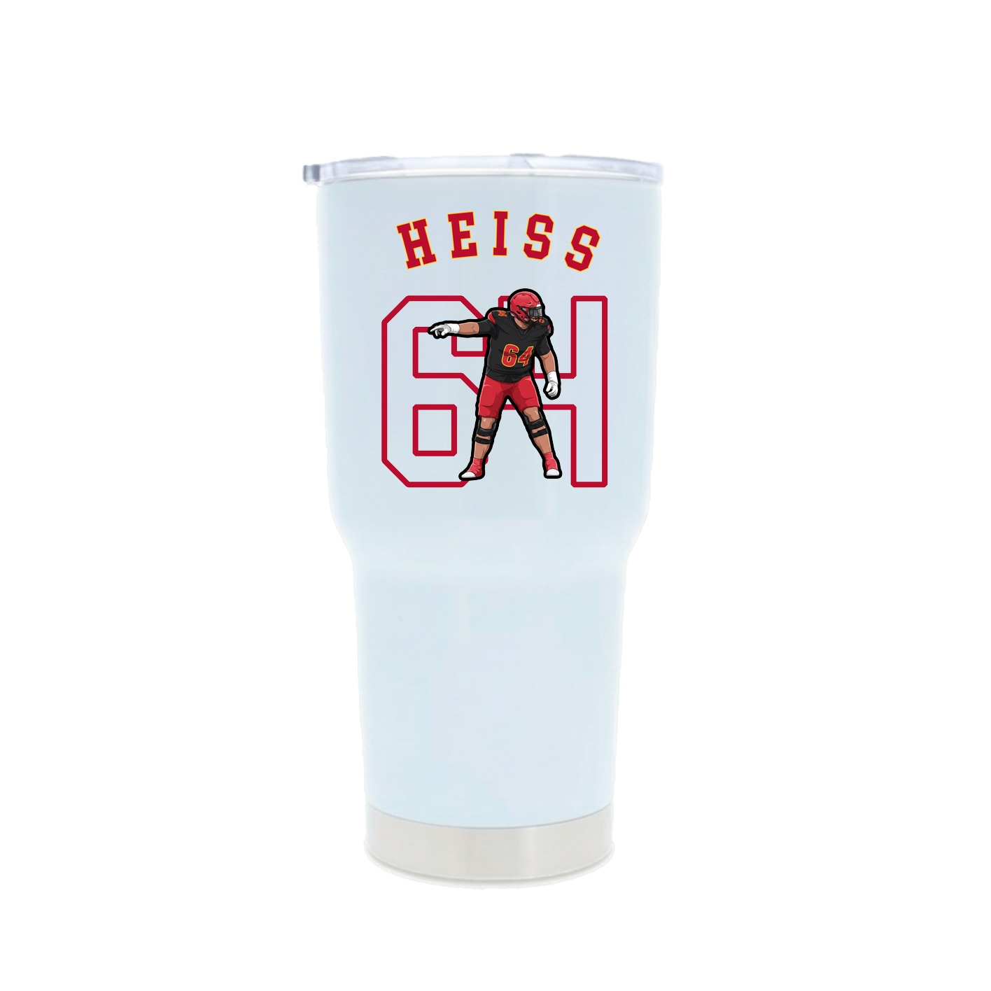 30oz Stainless Steel Tumbler — Shirsey Arch in White
