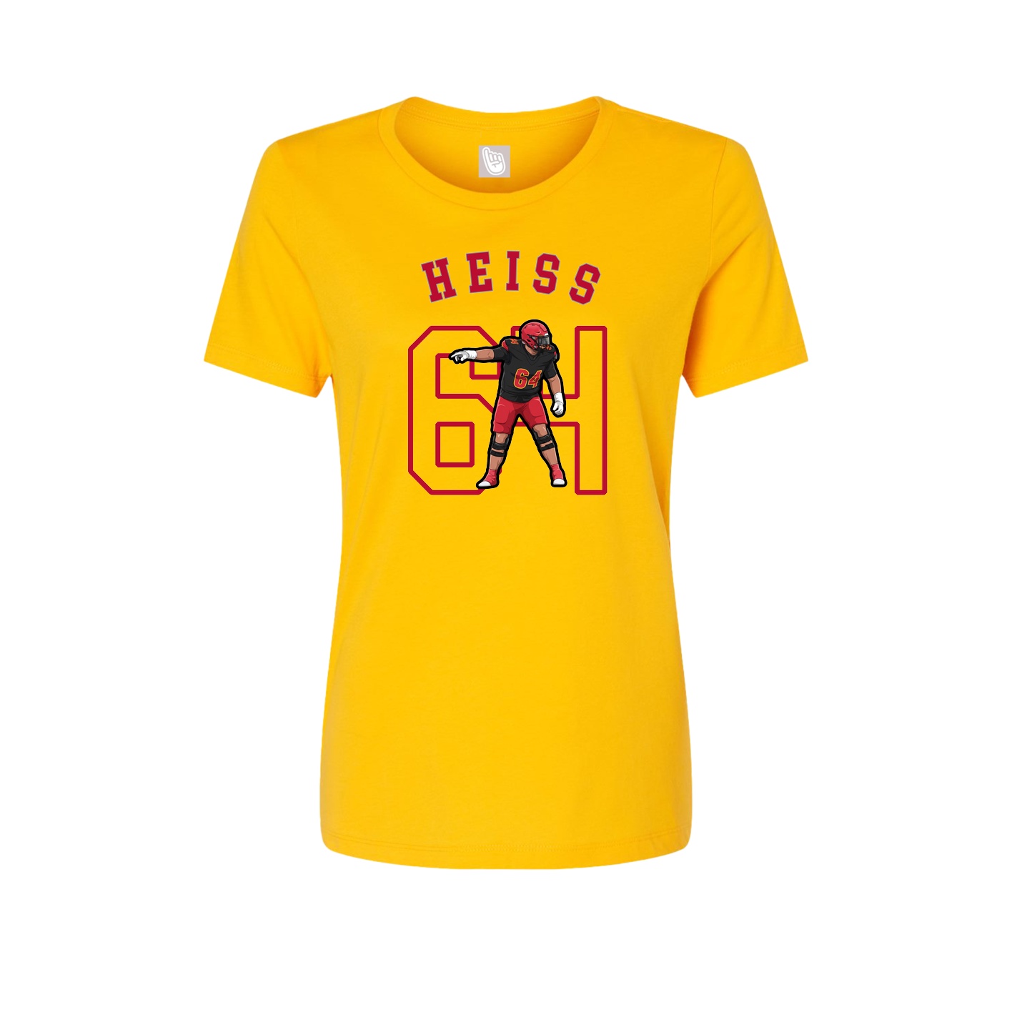 Fitted Women's Tee — Shirsey Arch in Gold