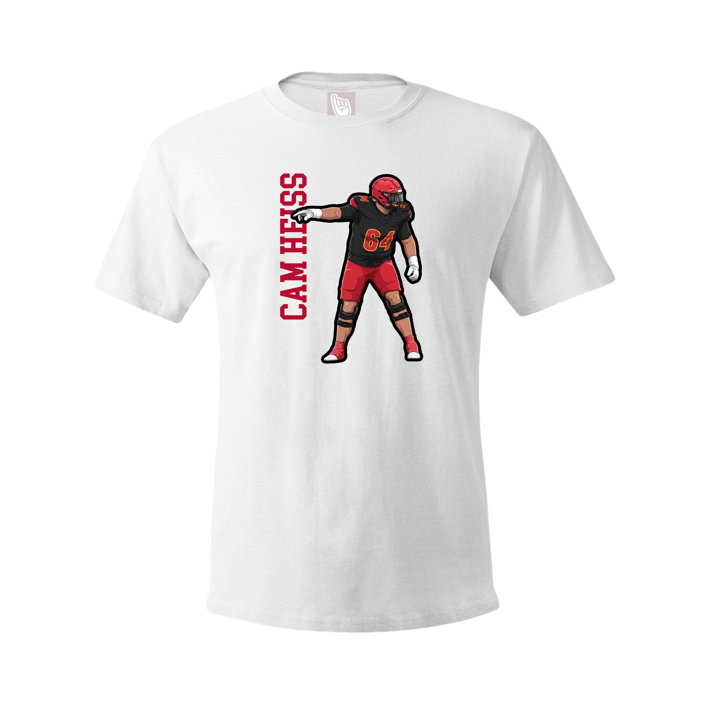 Tee — Name Vertical in White