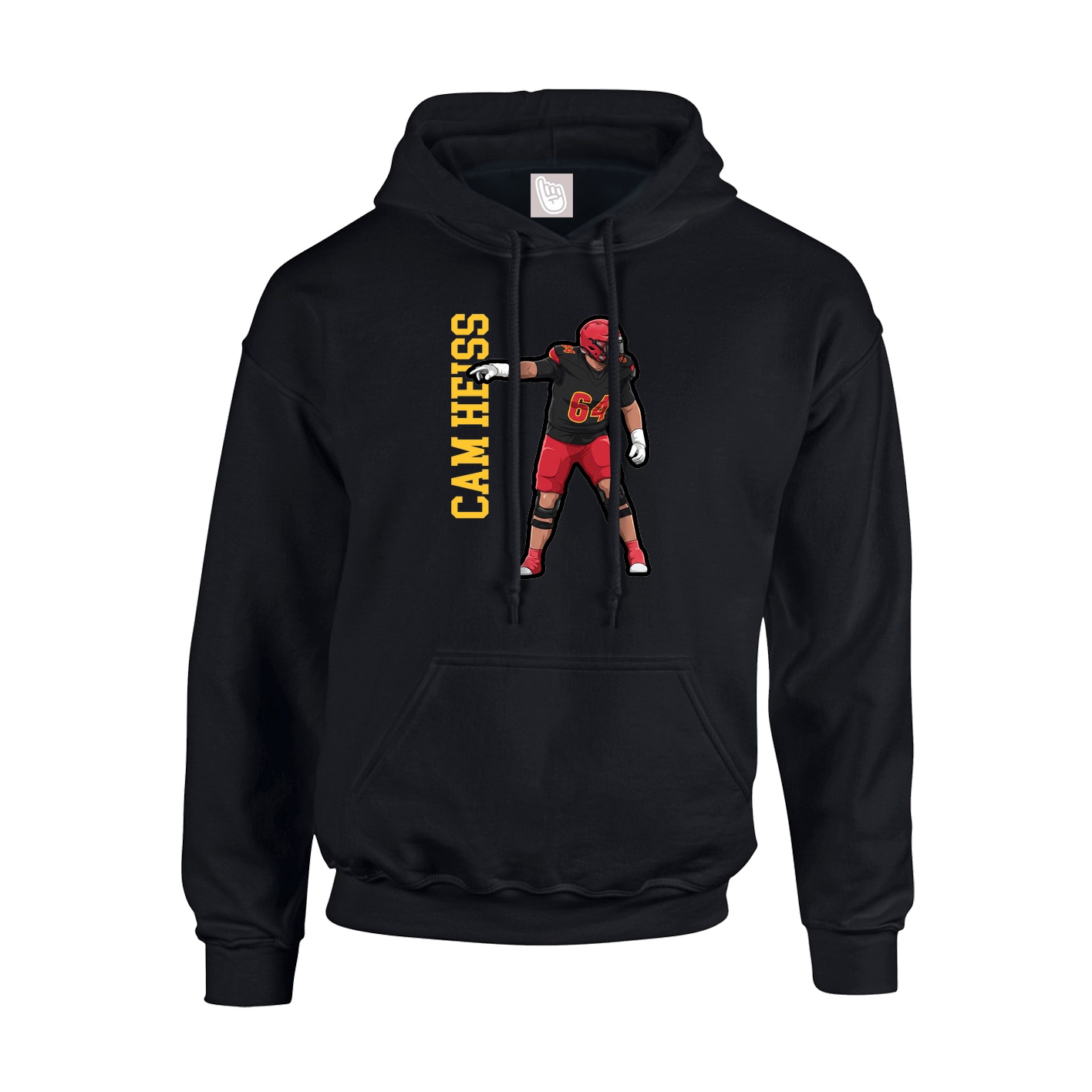 Hoodie — Name Vertical in Black