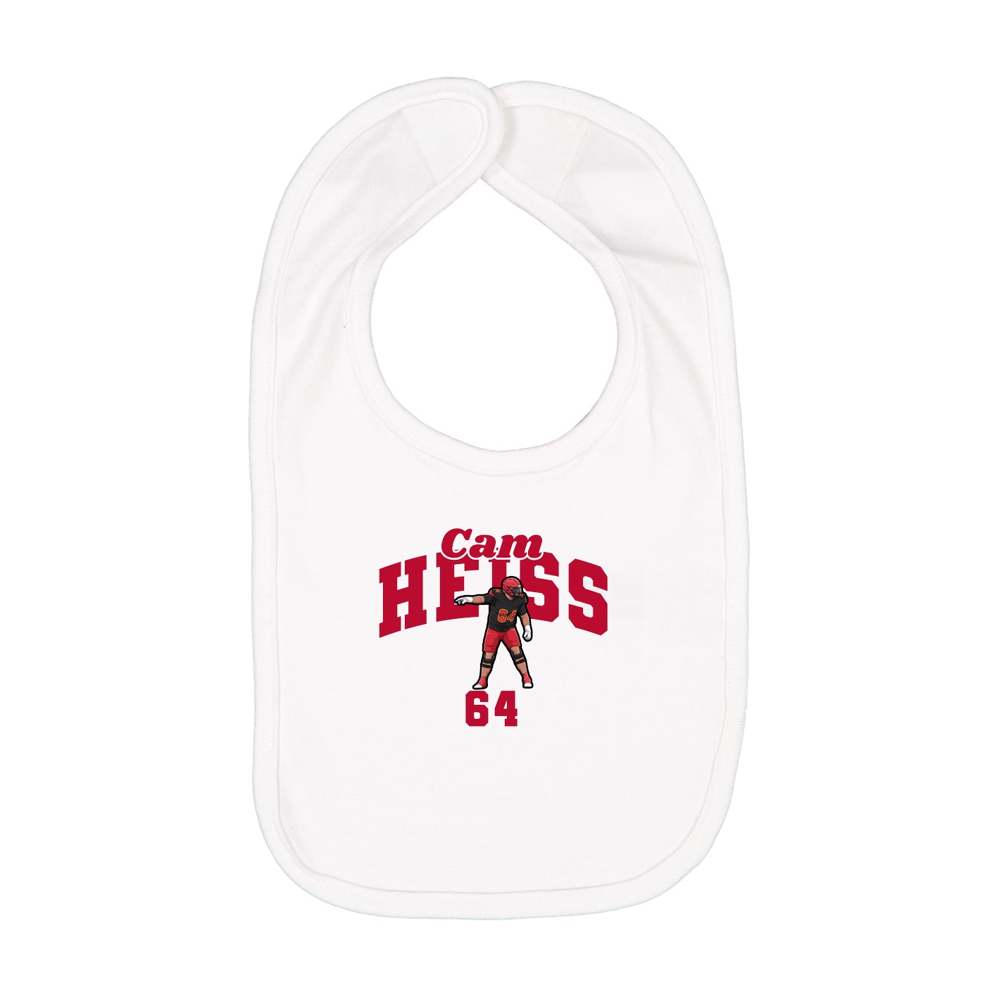 Infant Bib — Signature Arch in White