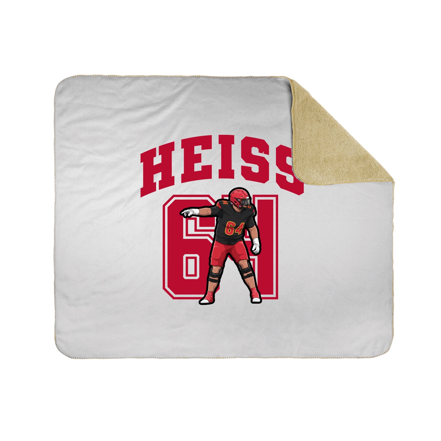 Throw Blanket — Number in White