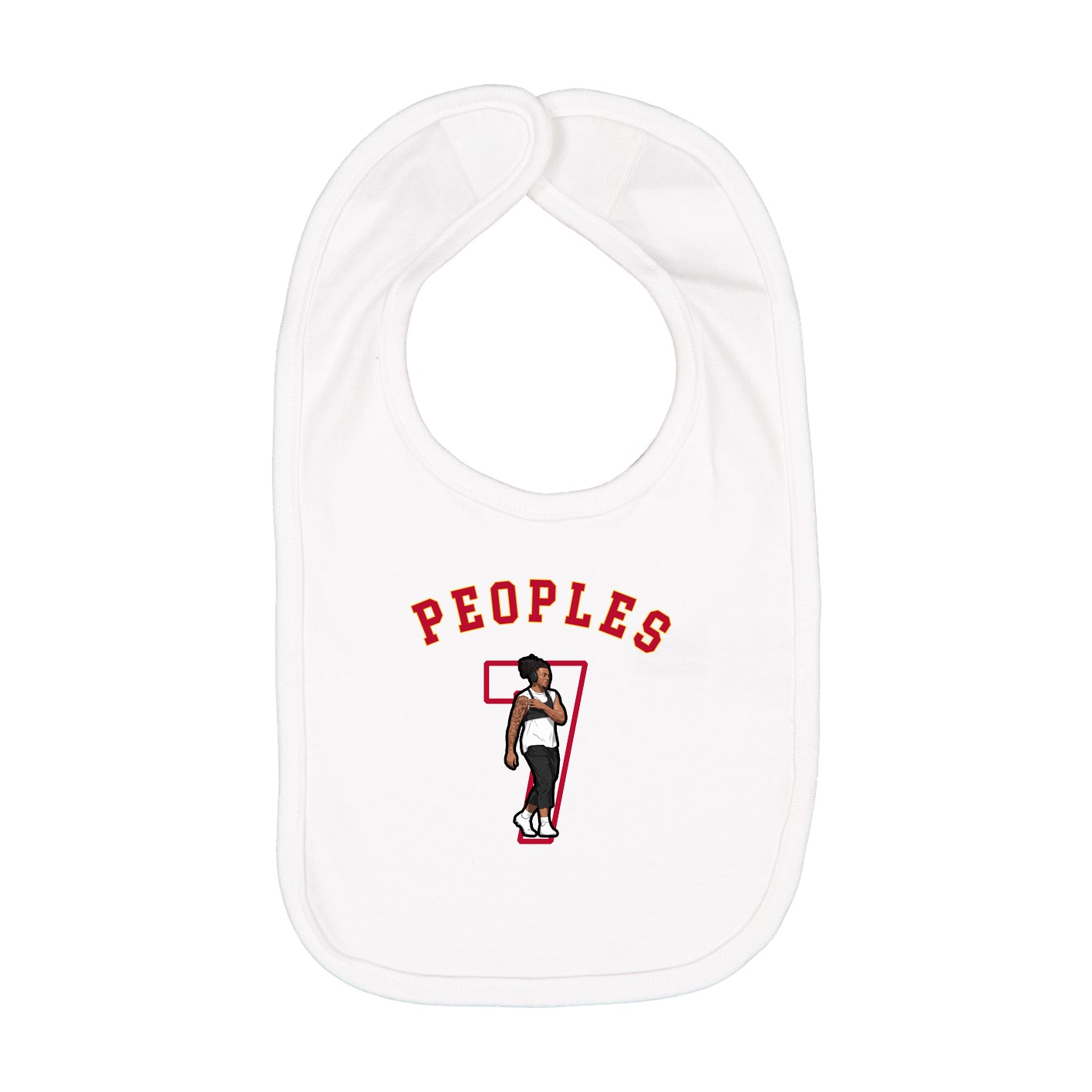 Infant Bib — Shirsey Arch in White