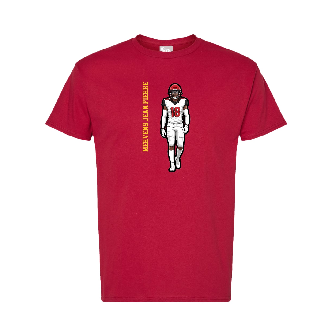 Tee — Name Vertical in Crimson