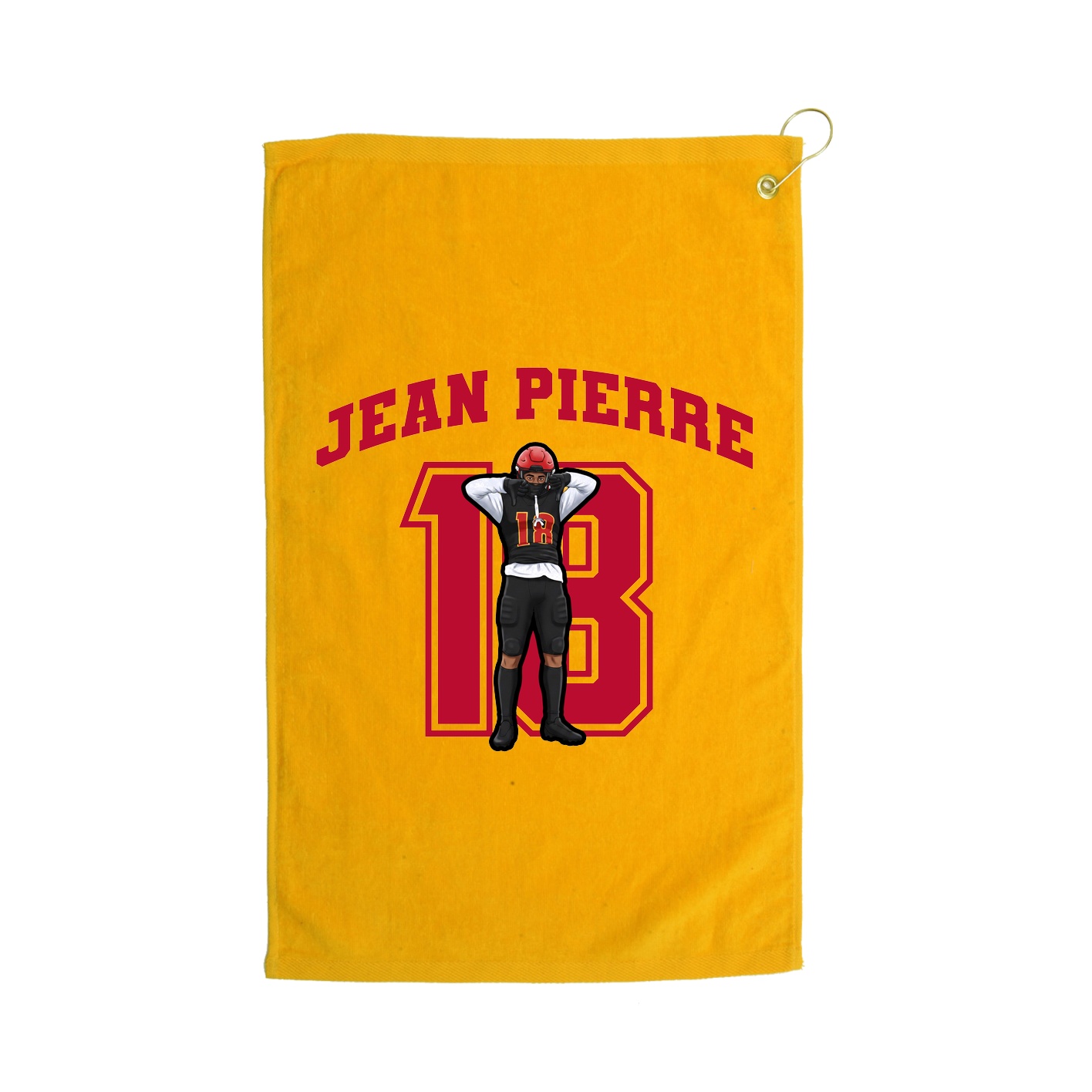 Golf Towel — Number in Gold