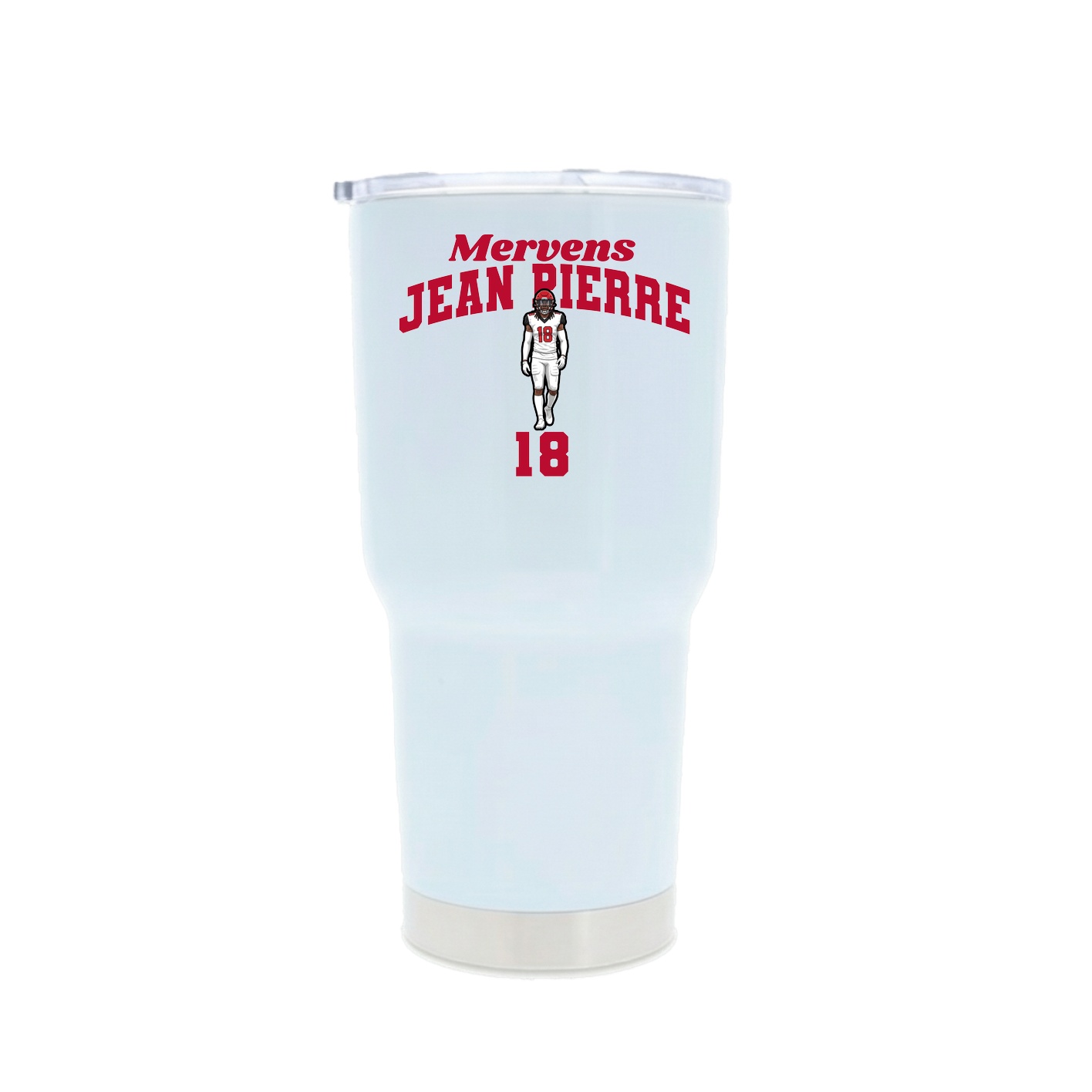 30oz Stainless Steel Tumbler — Signature Arch in White