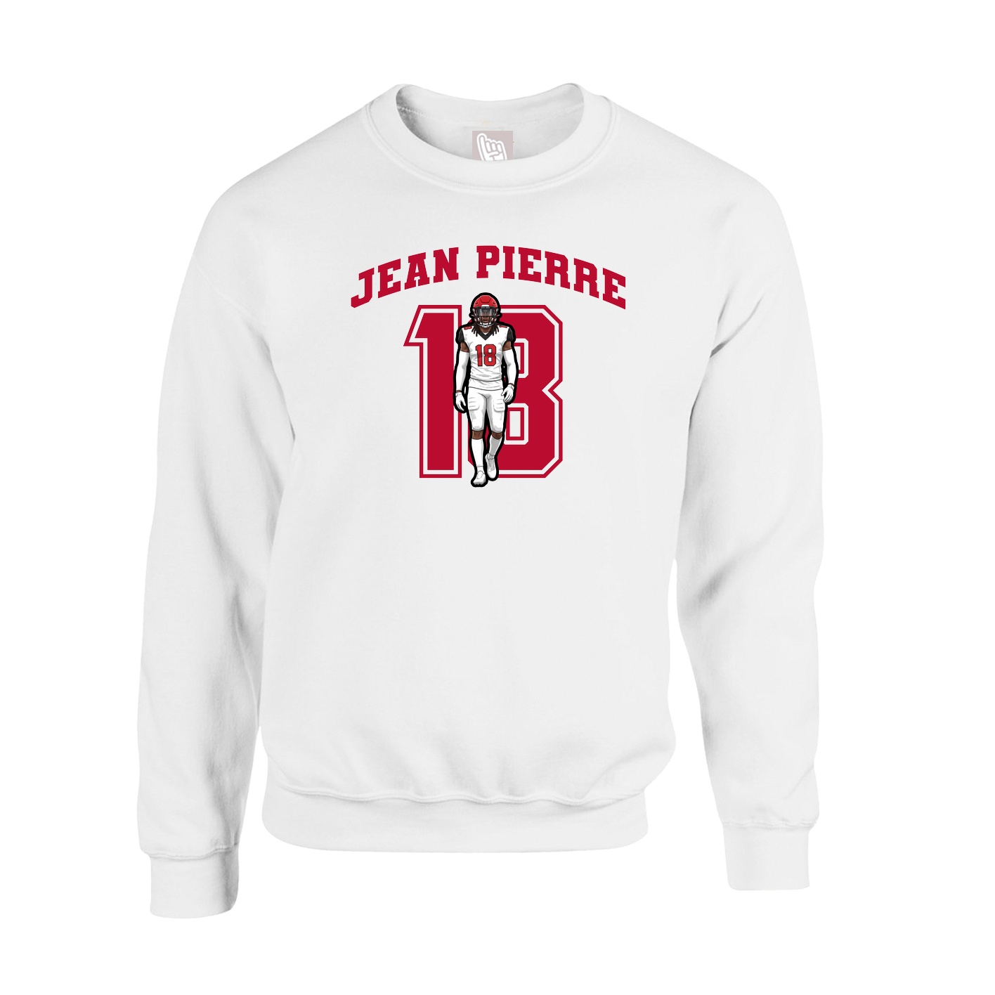 Fleece Crew — Number in White