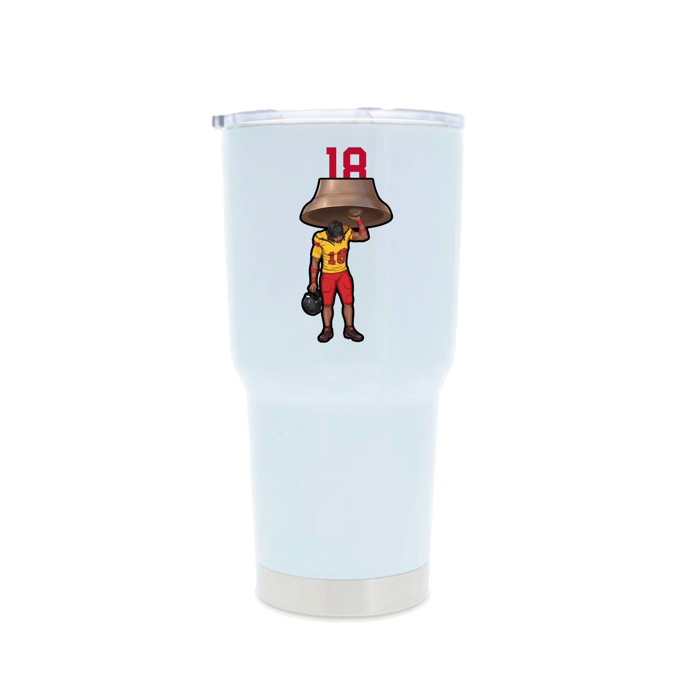 30oz Stainless Steel Tumbler — Number Top in White