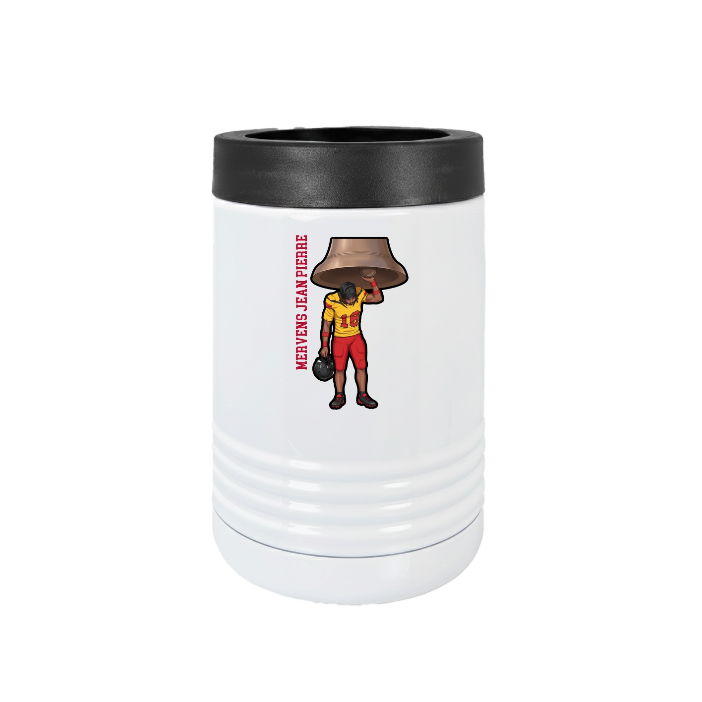 Beverage Holder — Name Vertical in White