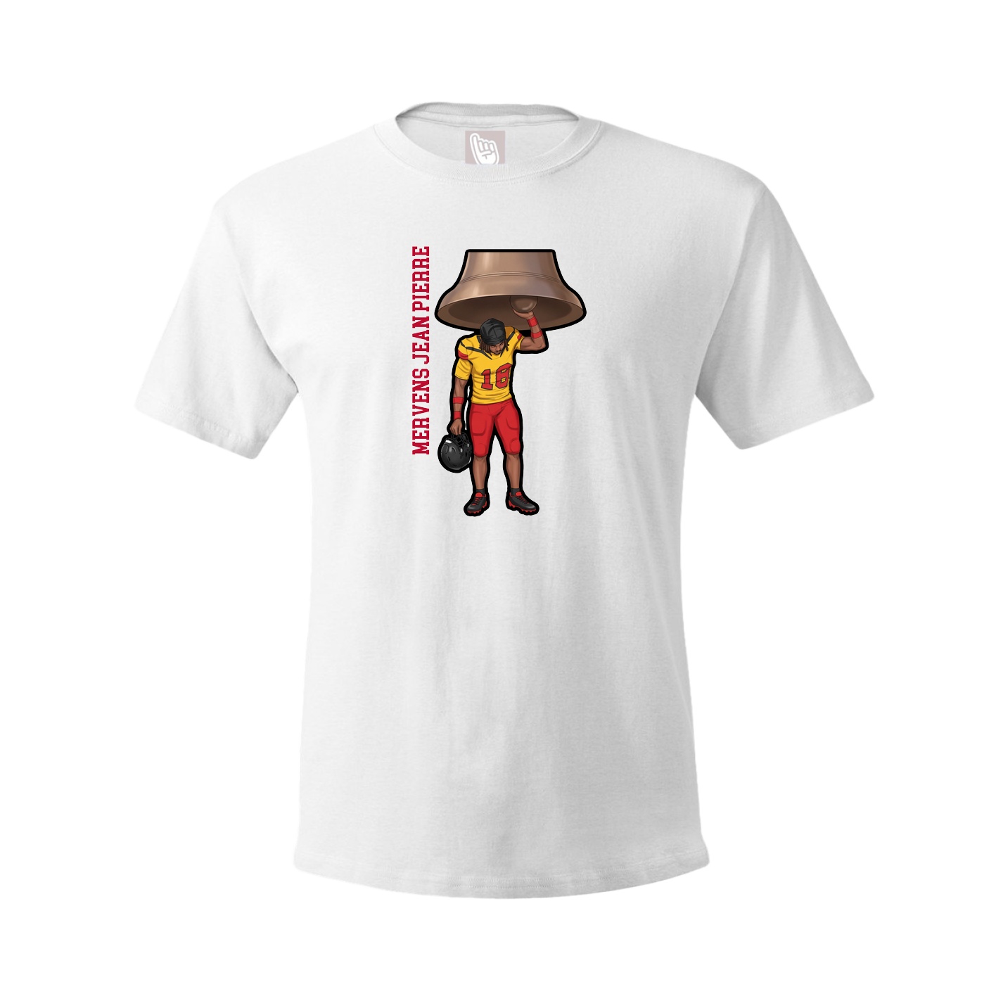 Youth Tee — Name Vertical in White
