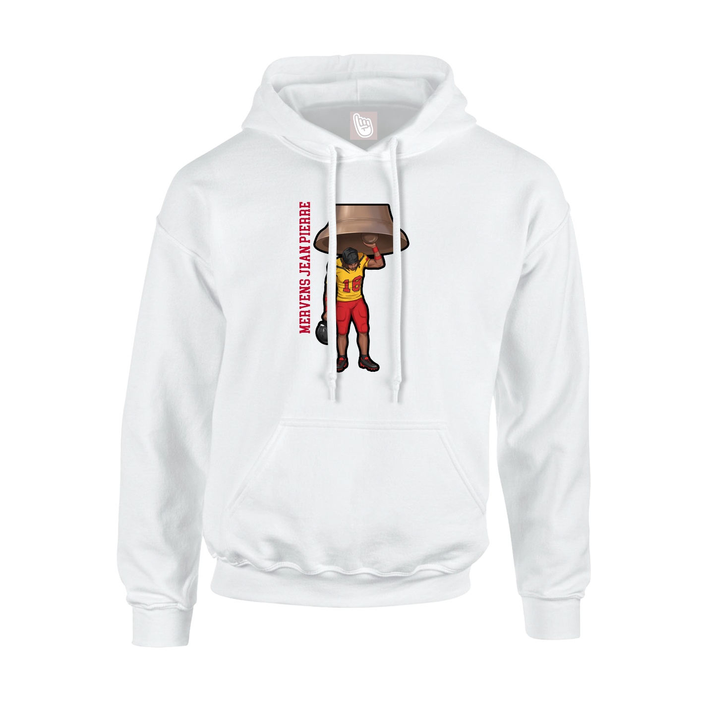 Hoodie — Name Vertical in White