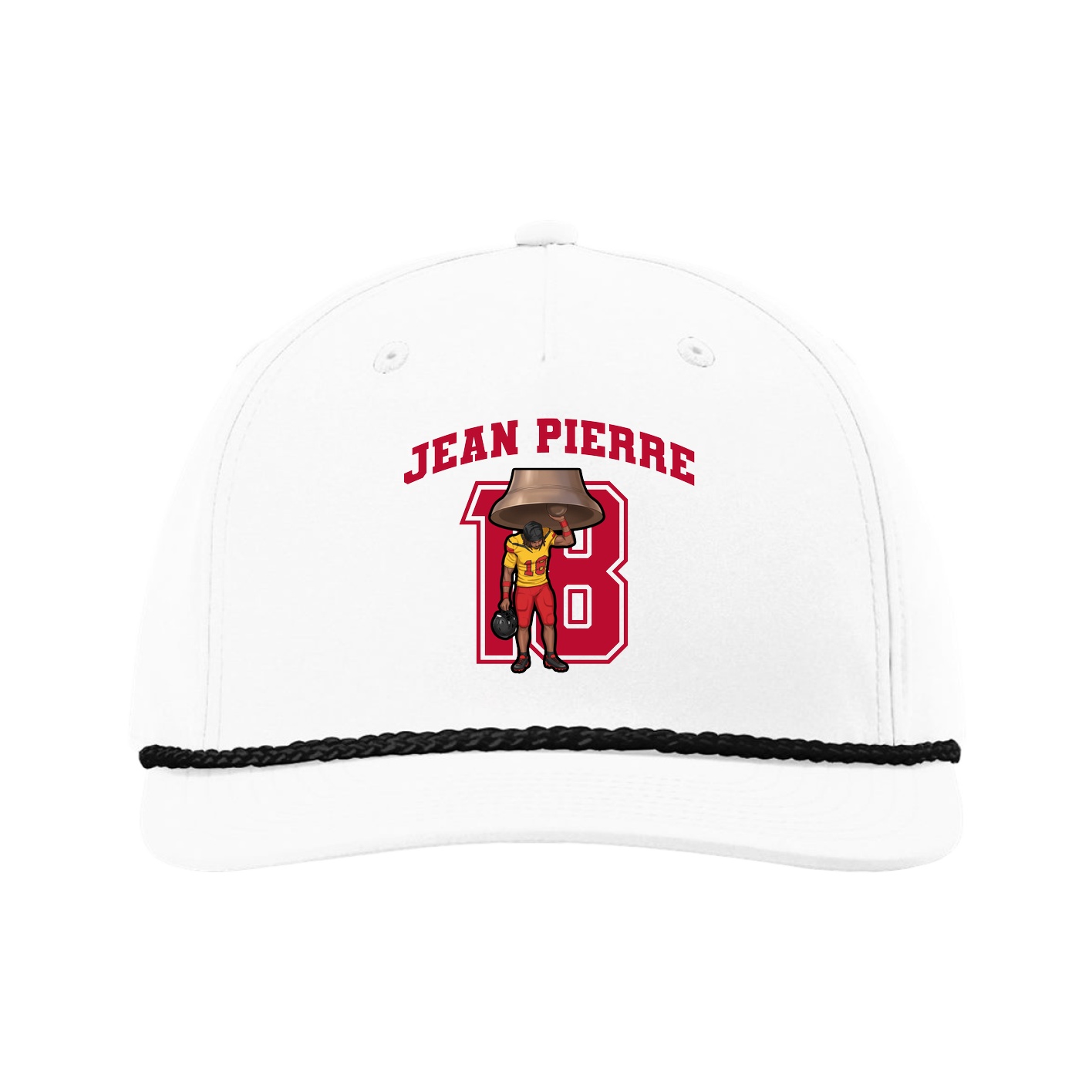 Five-Panel Classic Rope Cap — Number in White